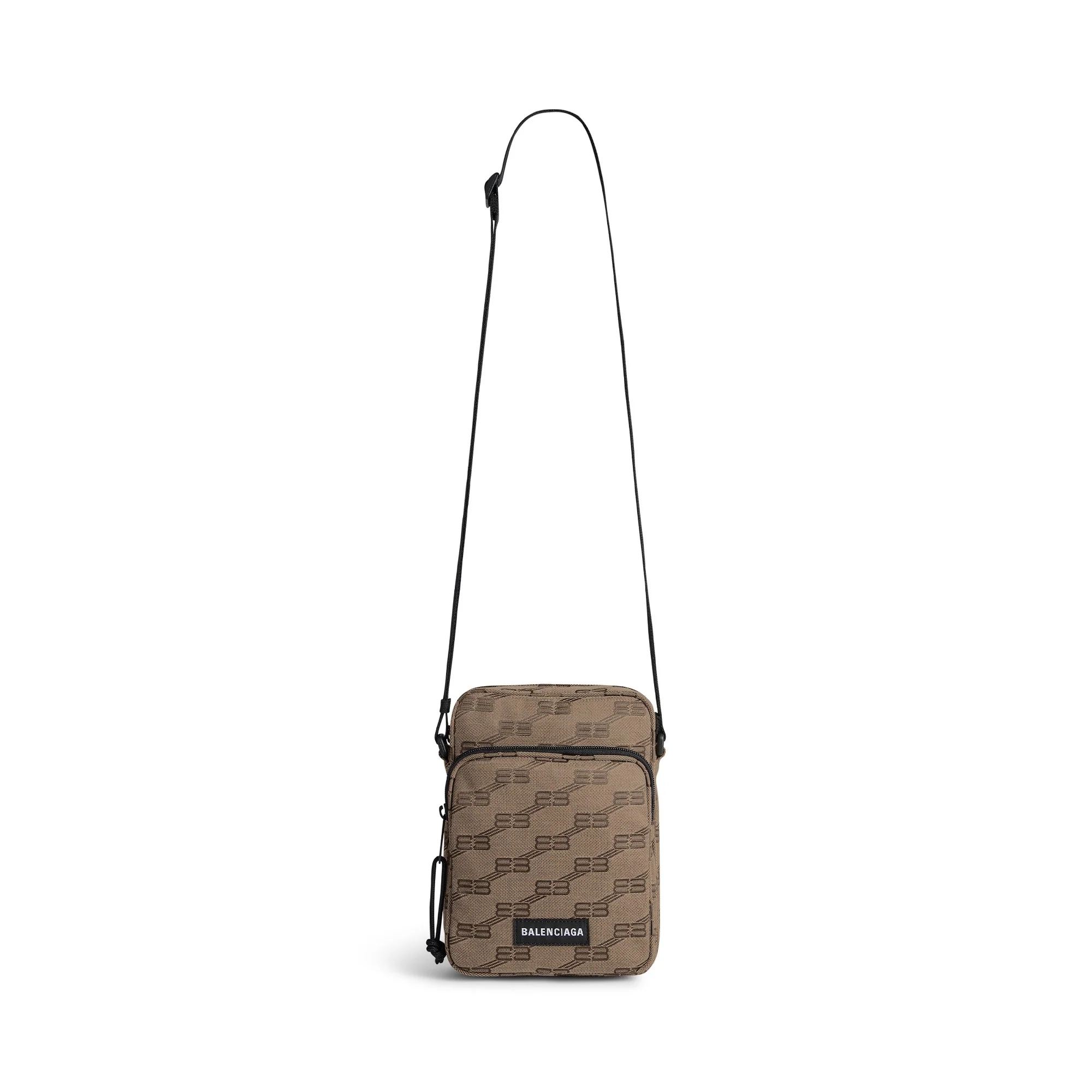 Signature Crossbody Messenger - Beige/Ebony