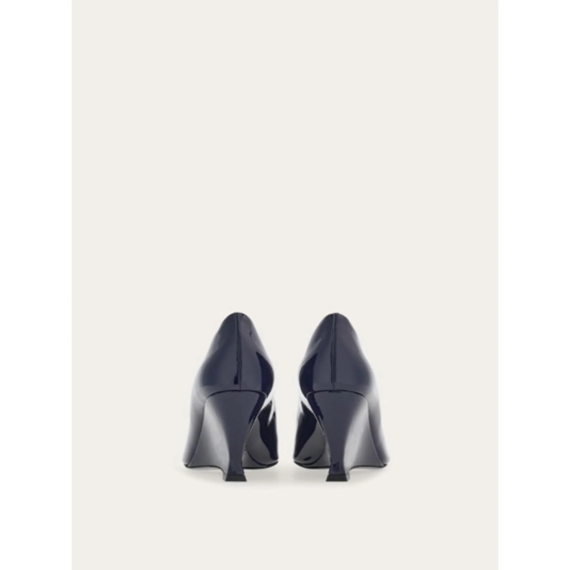 Pumps with Wedges Heel - Midnight Blue - Image 4