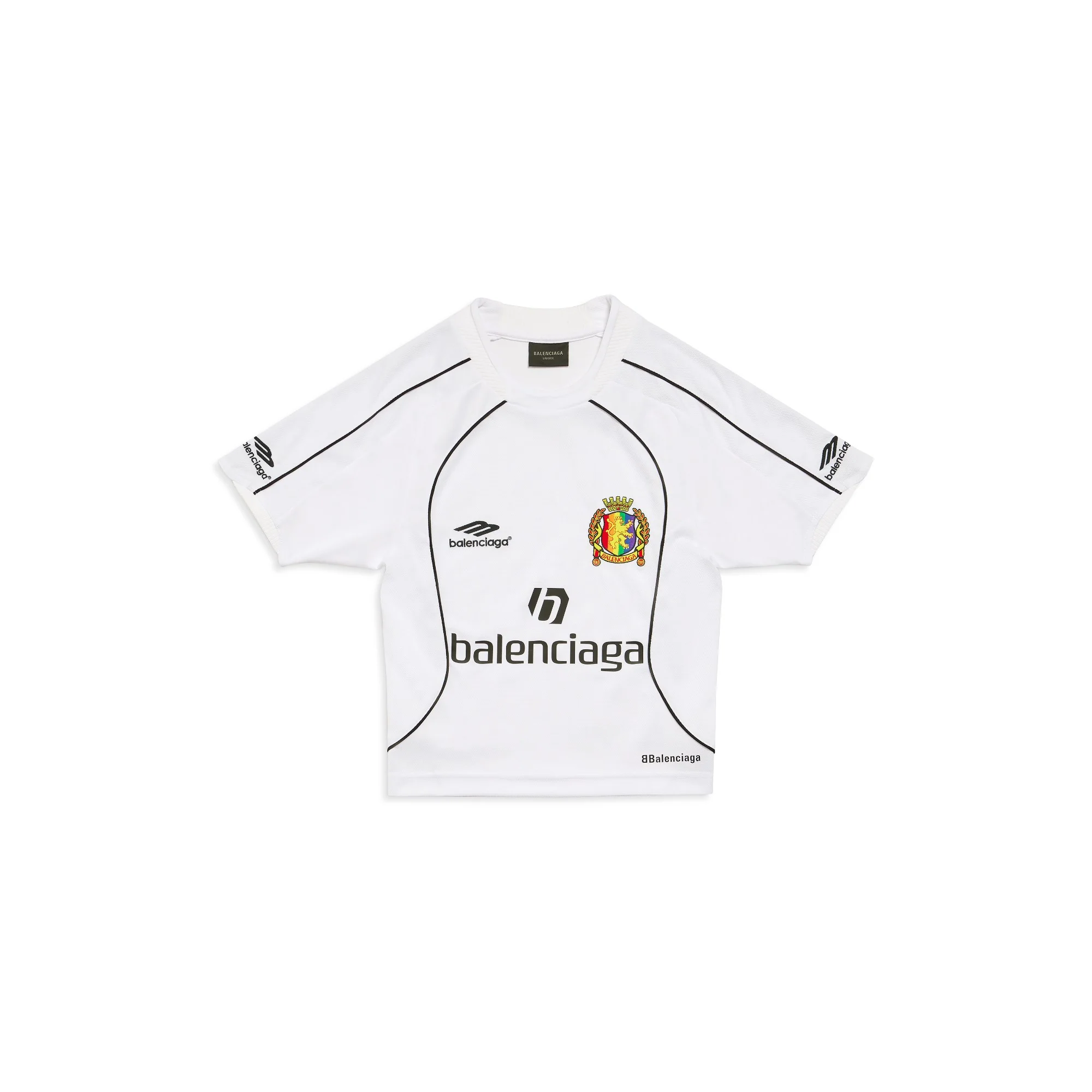 Fitted Soccer T-Shirt - White/Black