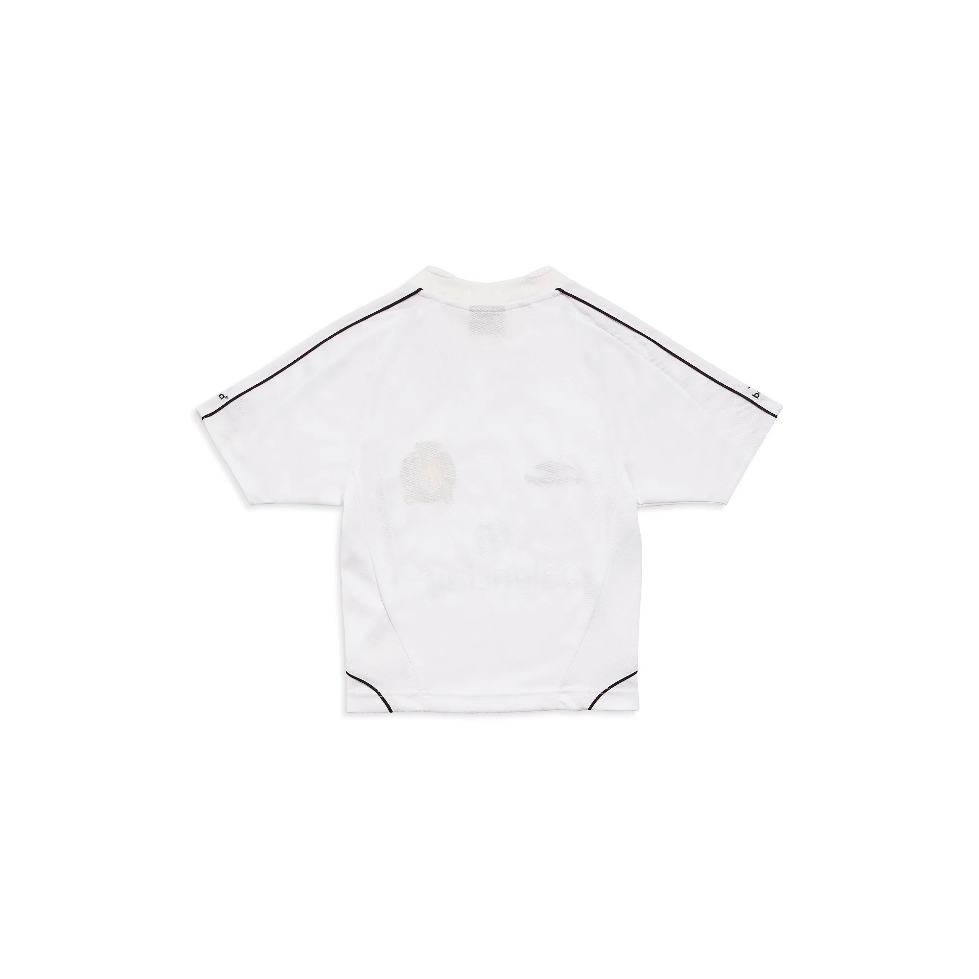 Fitted Soccer T-Shirt - White/Black - Image 2