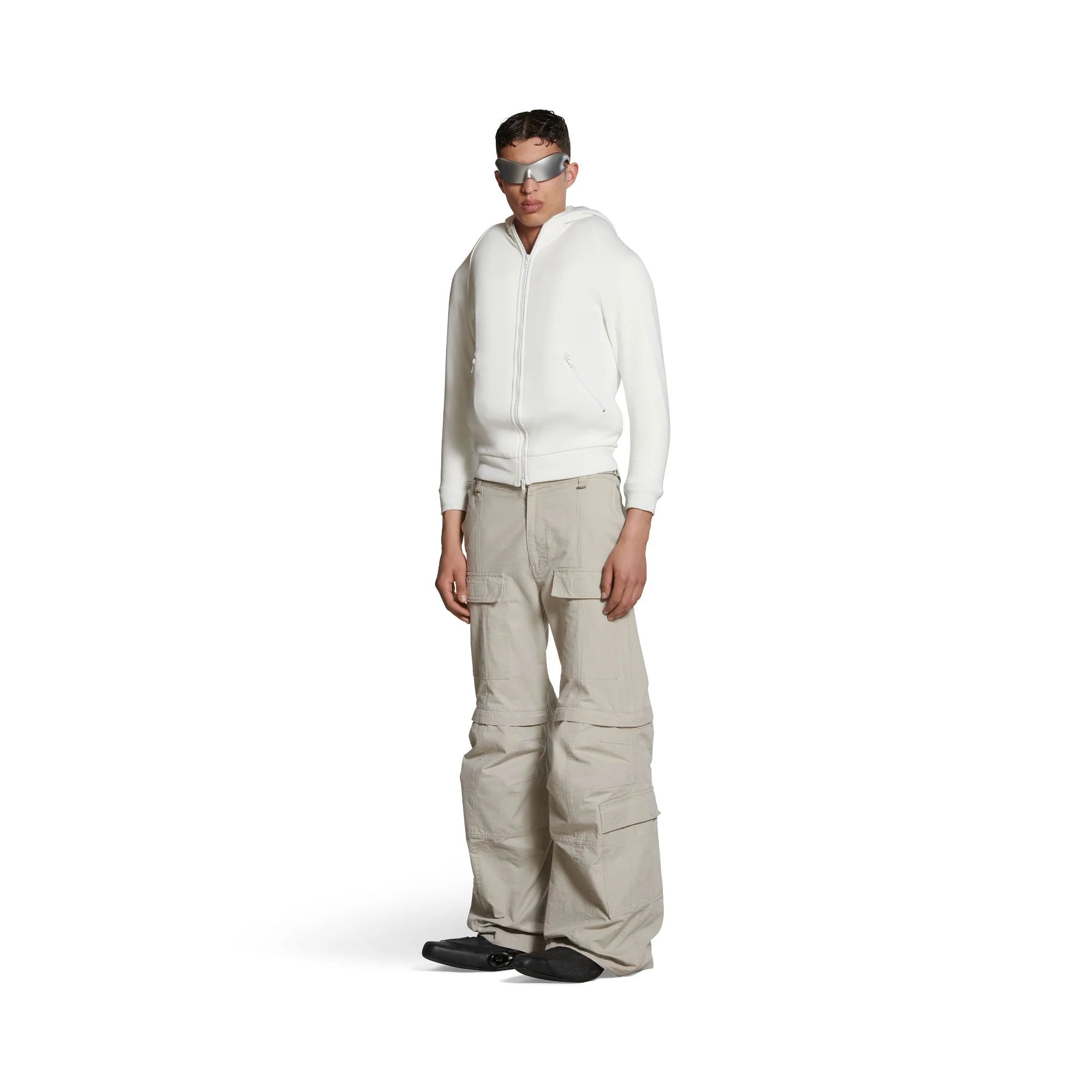 Inflatable Zip-Up Hoodie - White - Image 3