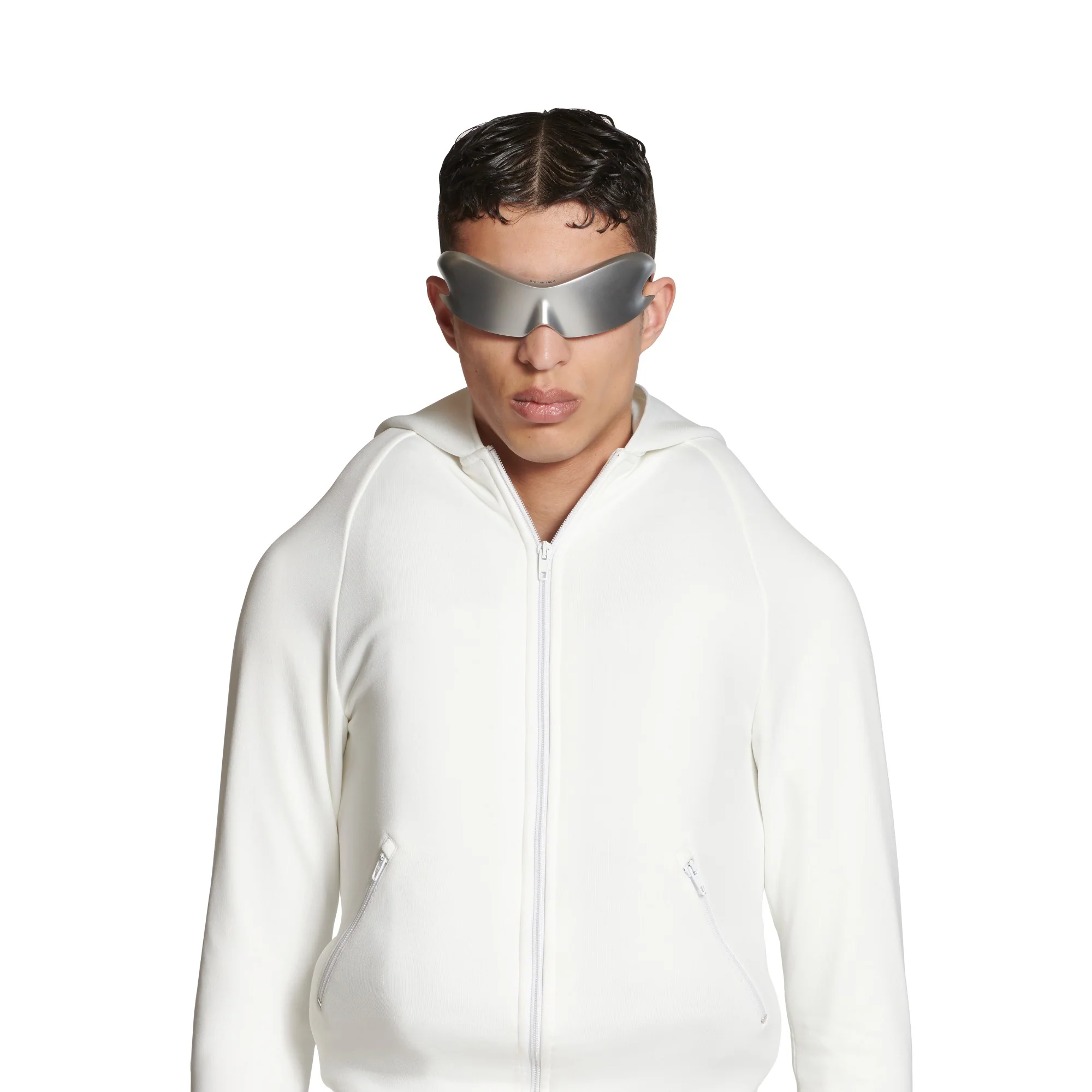 Inflatable Zip-Up Hoodie - White - Image 6