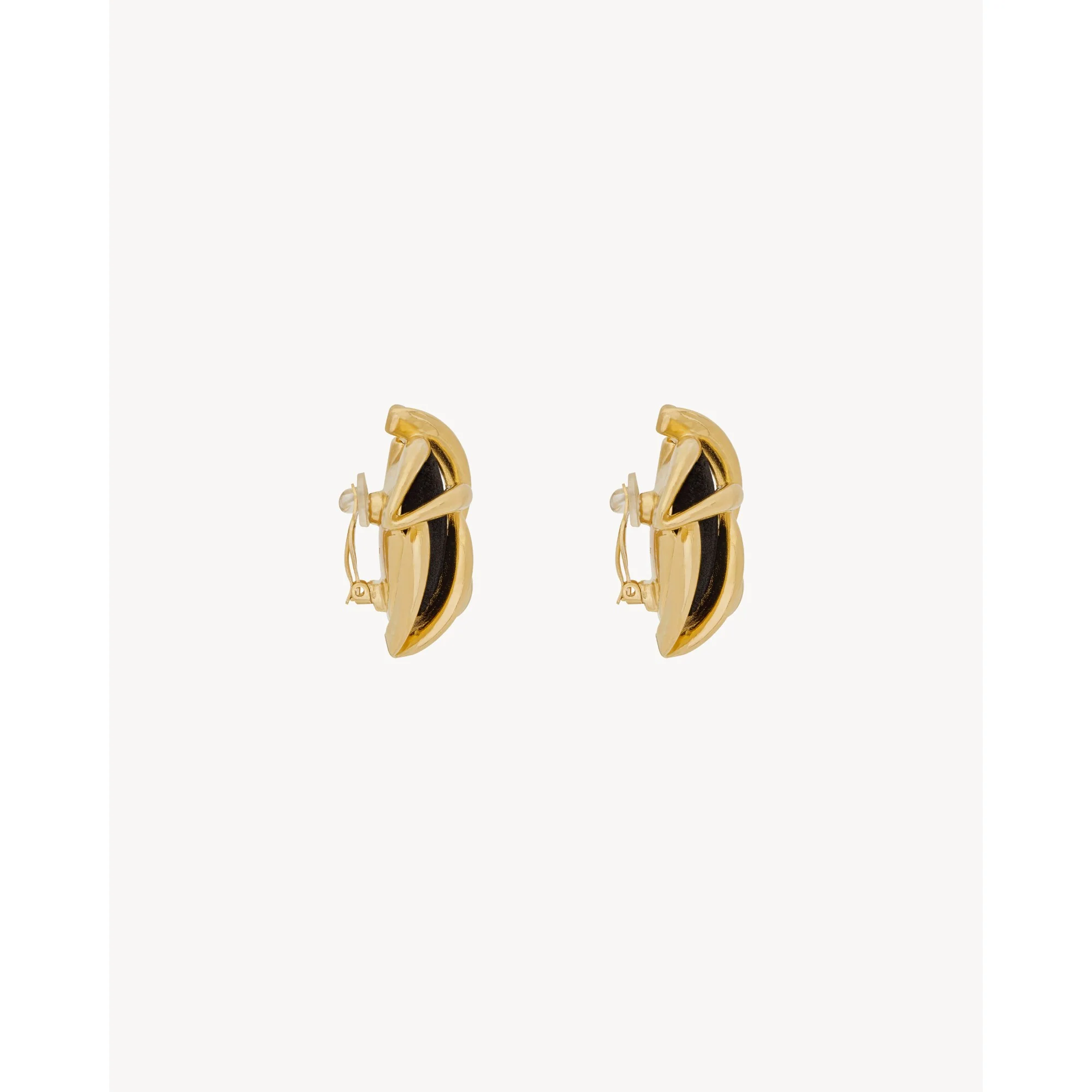Vintage Spiral Earrings - Dore/ Noir - Image 4