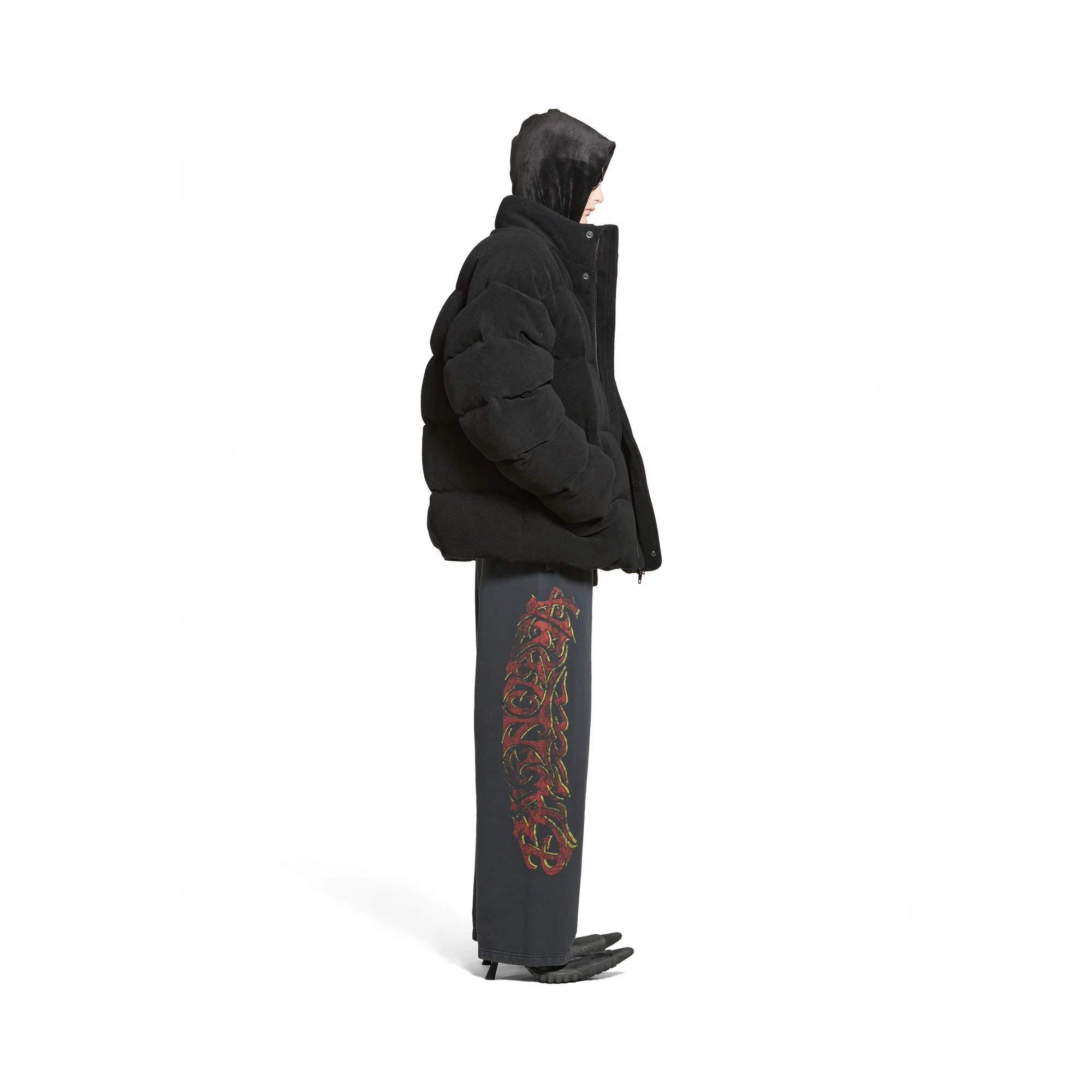 Baggy Sweatpants - Faded Black/Red - Image 6