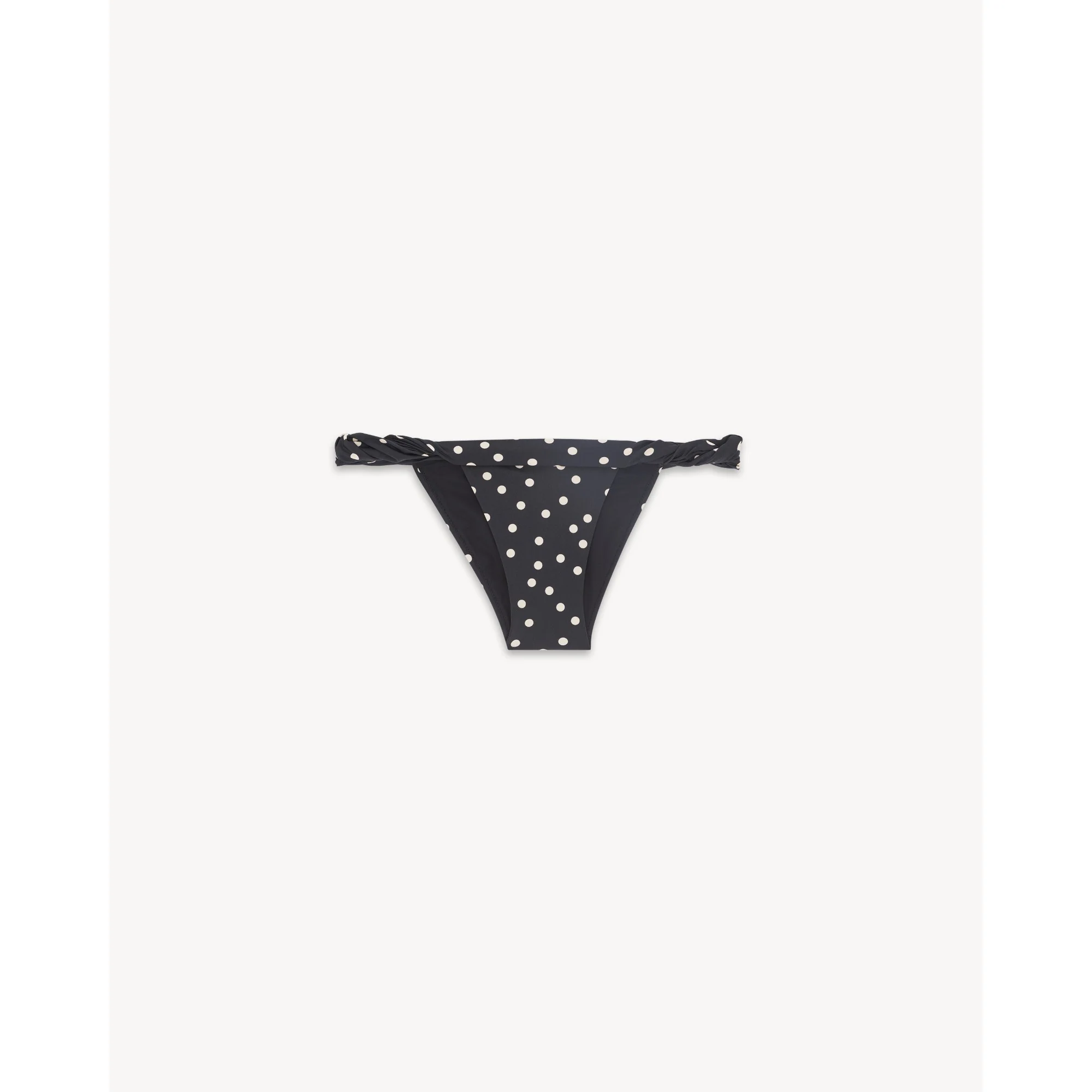 Culotte Maillot De Bain Fronce - Craie Noir