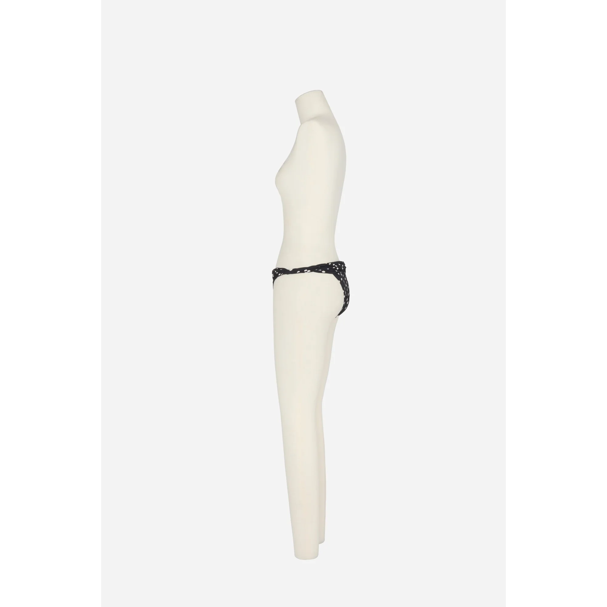 Culotte Maillot De Bain Fronce - Craie Noir - Image 3
