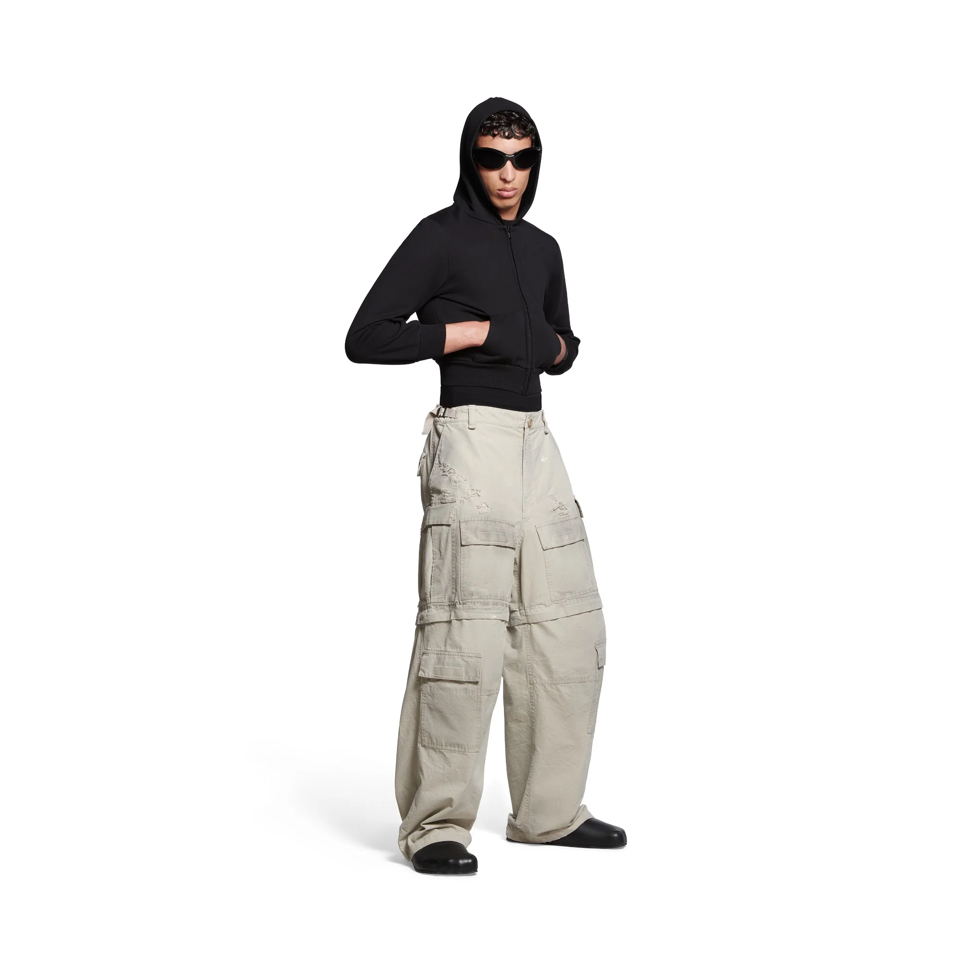 Large Cargo Pants - New Beige - Image 4