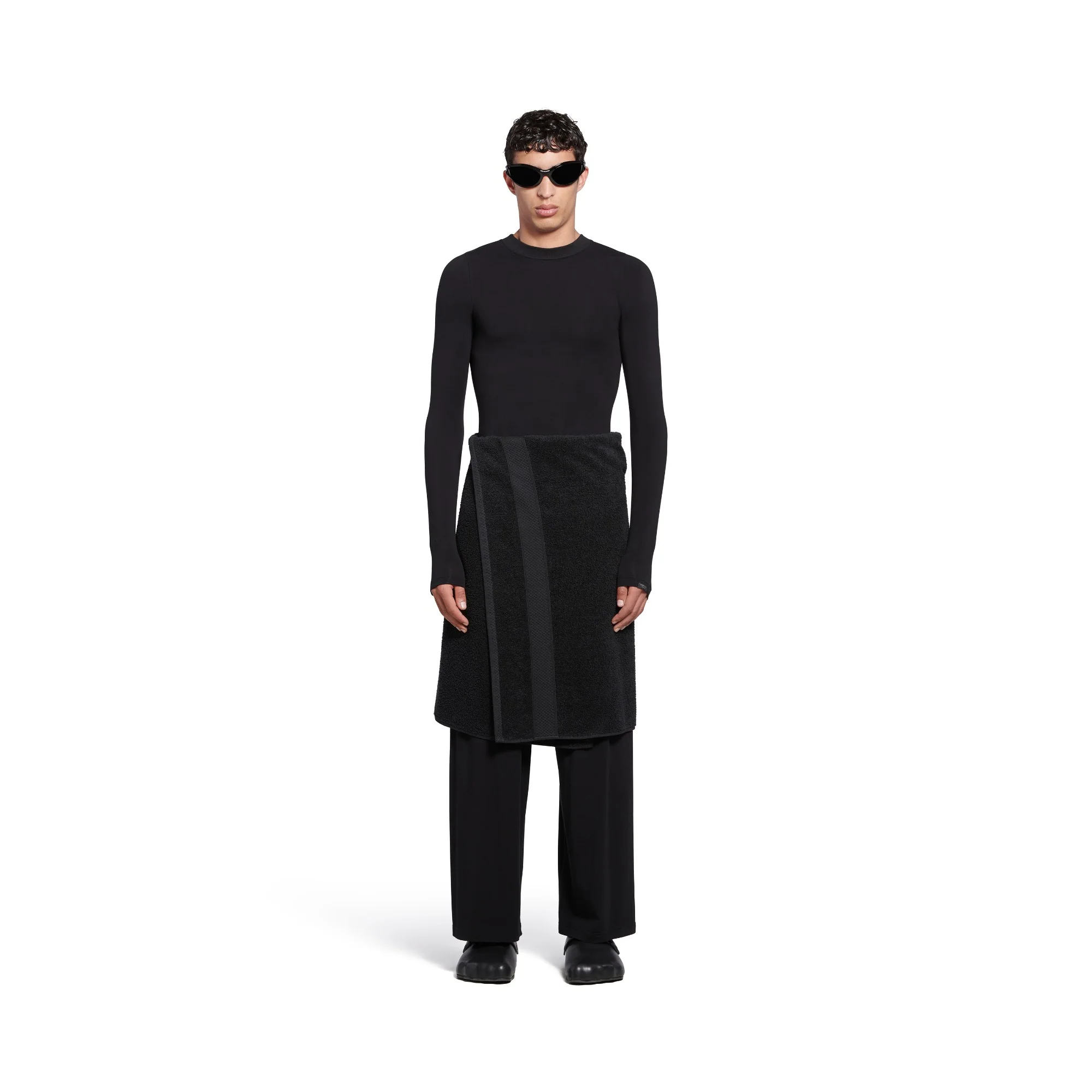 Stretch Long Sleeve T-Shirt - Black - Image 3