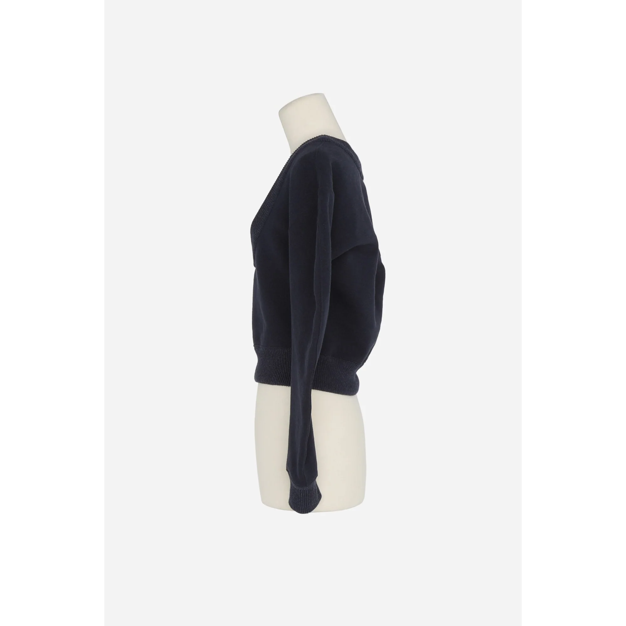 Sweat Maxi Decollete Molleton - Bleu Chine - Image 3