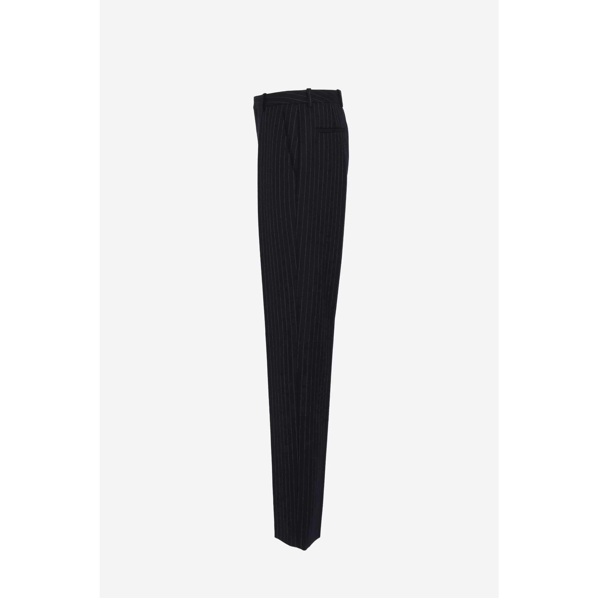 Pantalons Taille Haute Jambe - Marine Blanc - Image 3