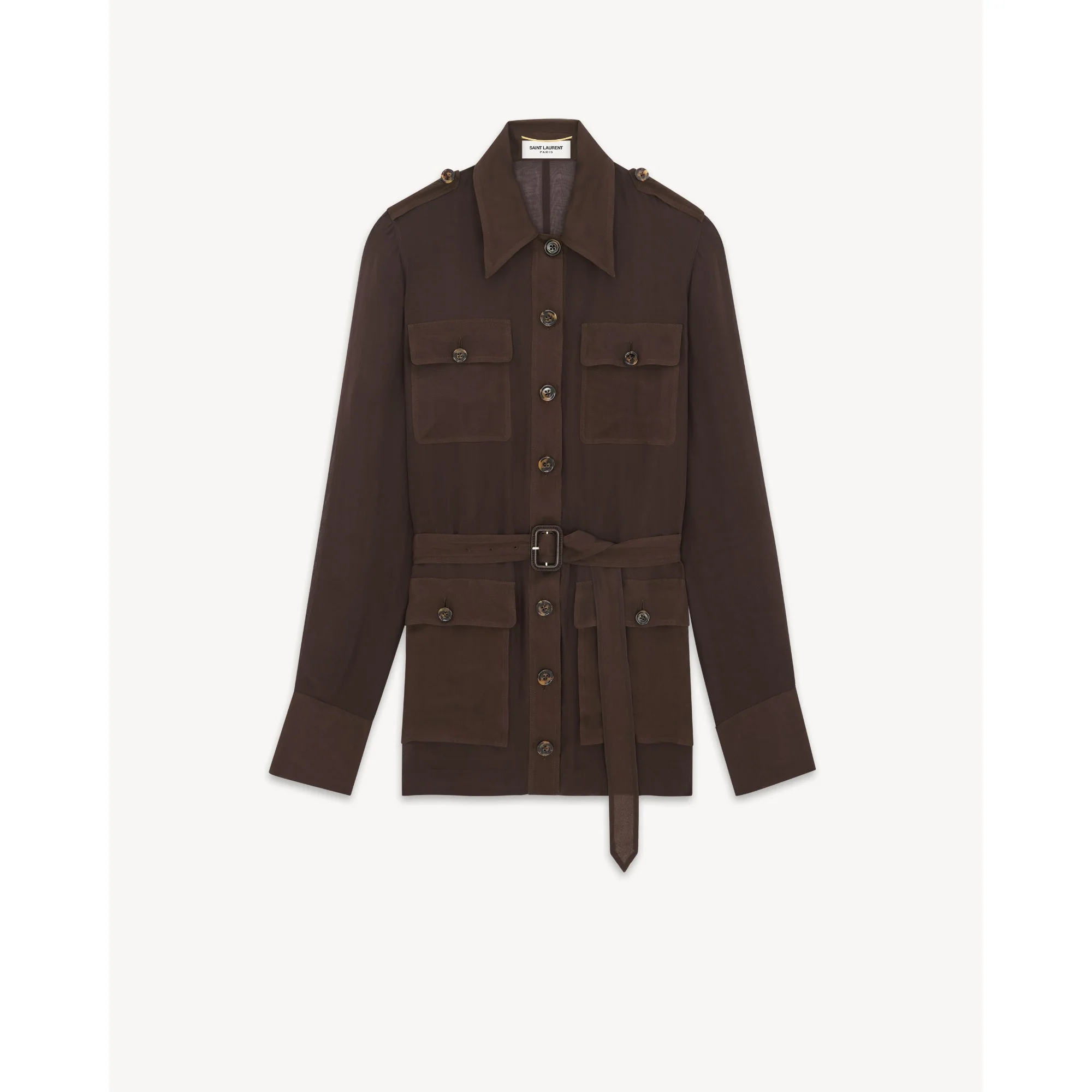 Robe Mousseline De Soie - Chocolat