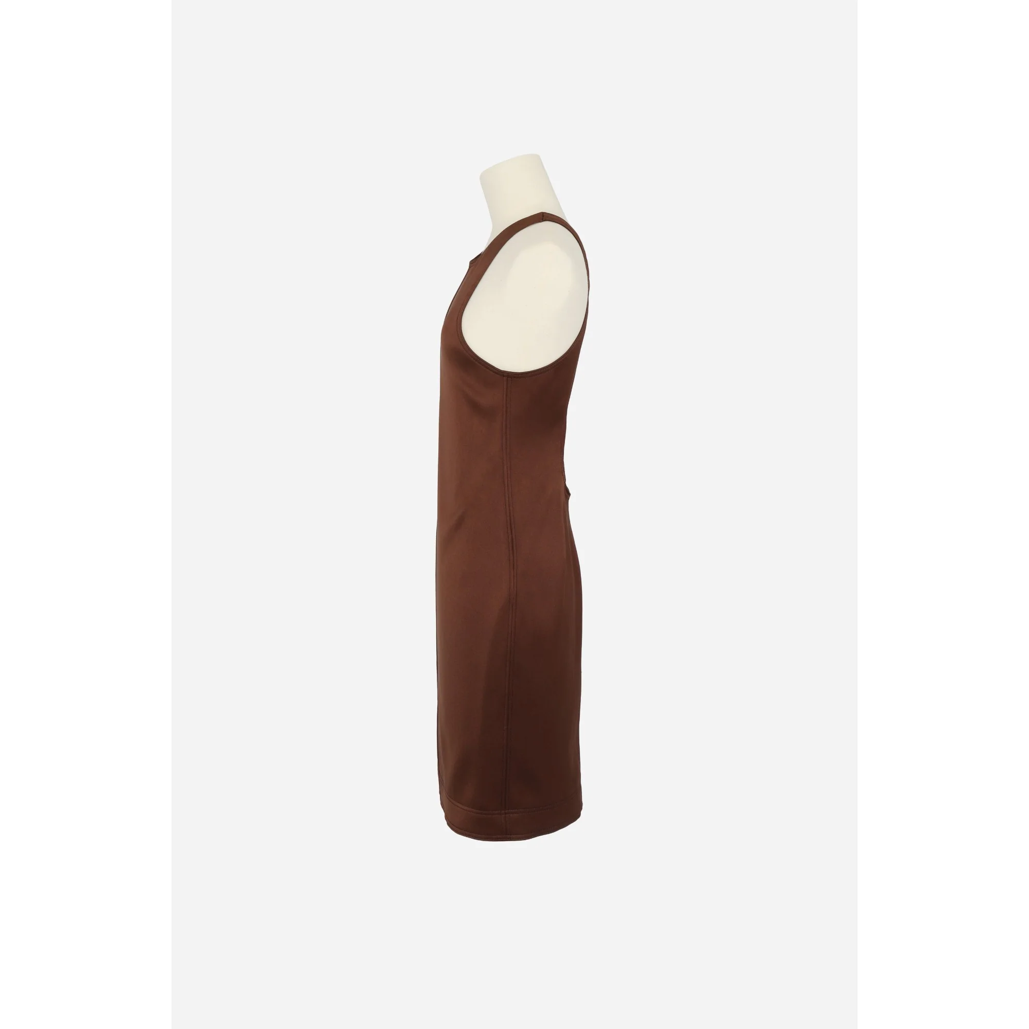Robe Duchesse Stretch - Marron - Image 3