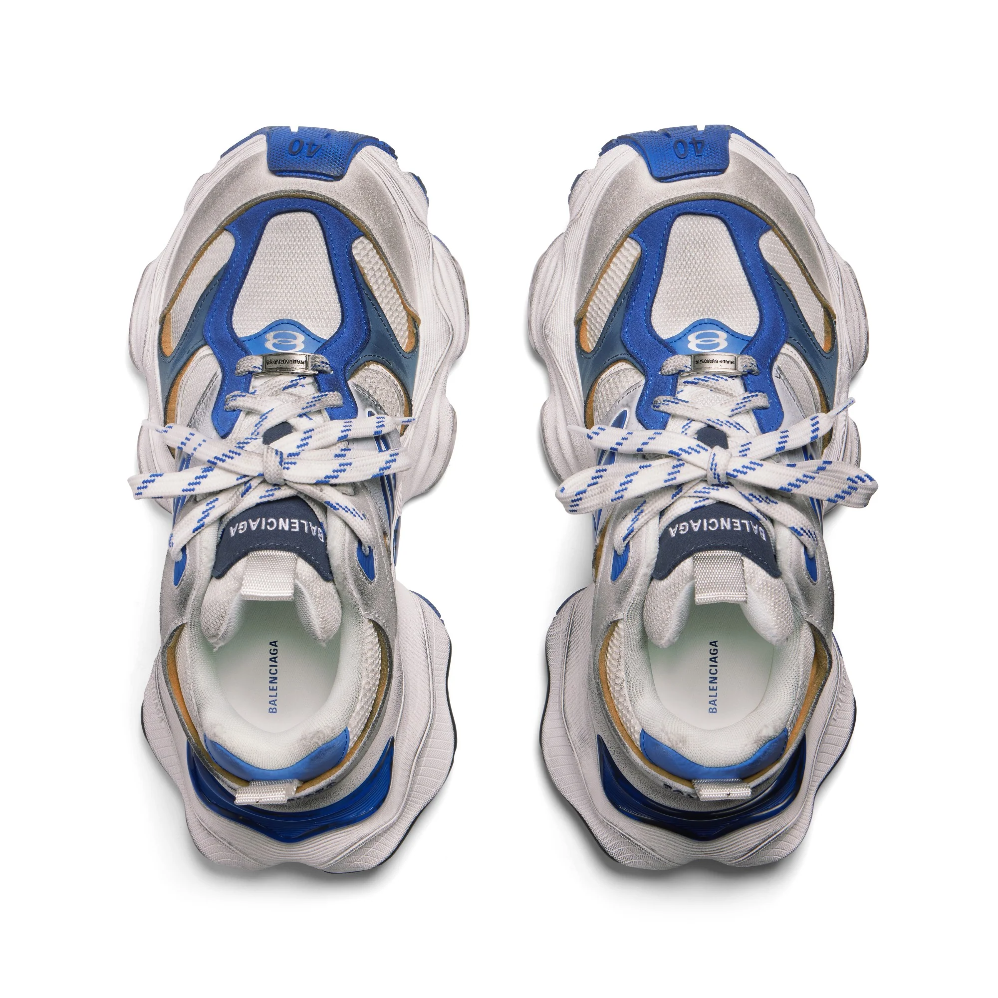 Cargo Suede/Mesh/W - Grey/White/Blue - Image 3