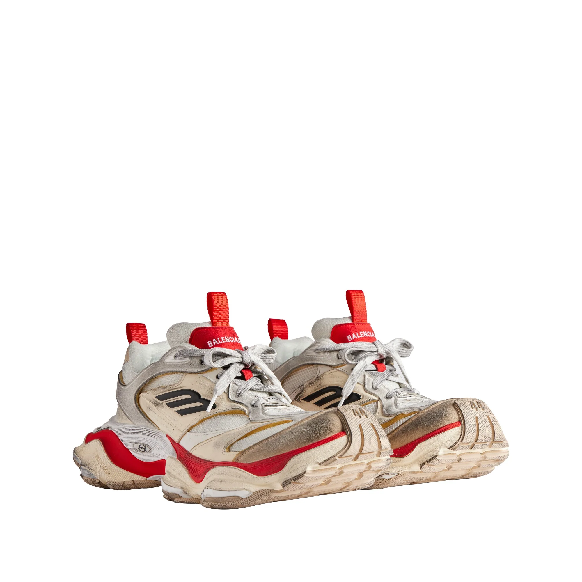 Cargo Reduced Suede/Mesh - Beige/Grey/Red - Image 3