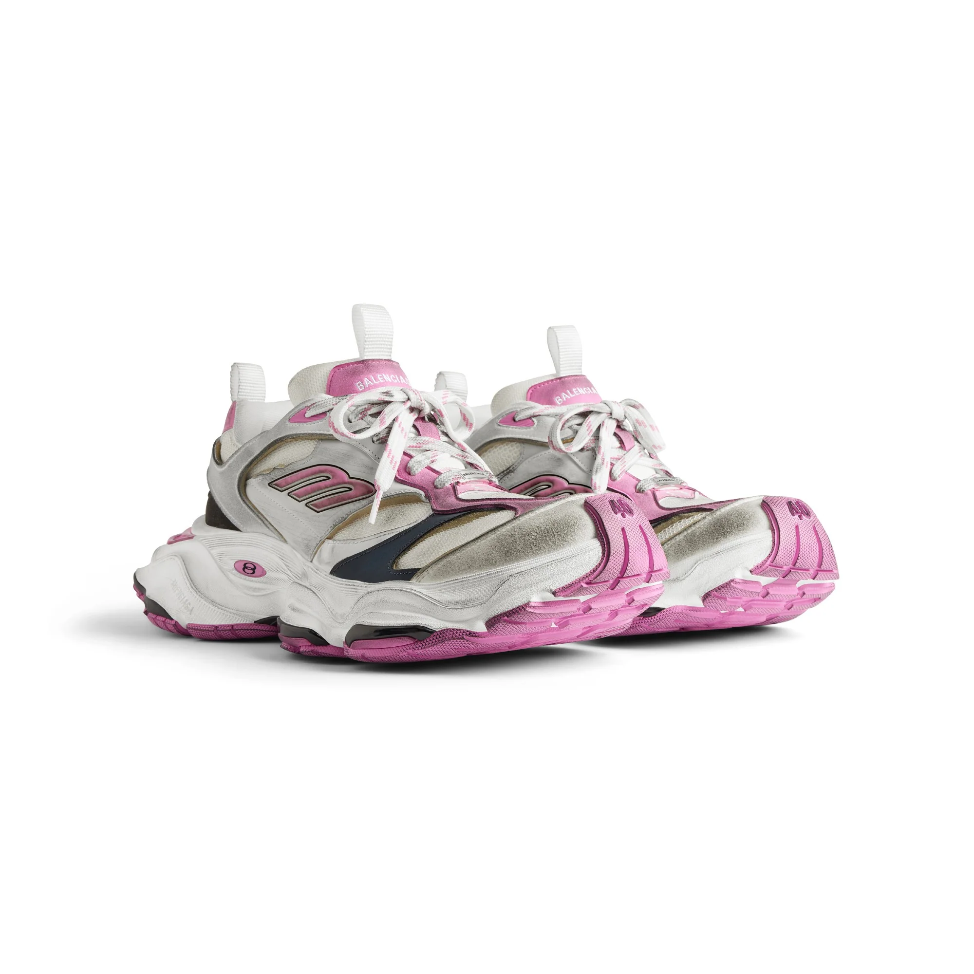 Cargo Reduced Suede/Mesh - Grey/White/Pink - Image 3