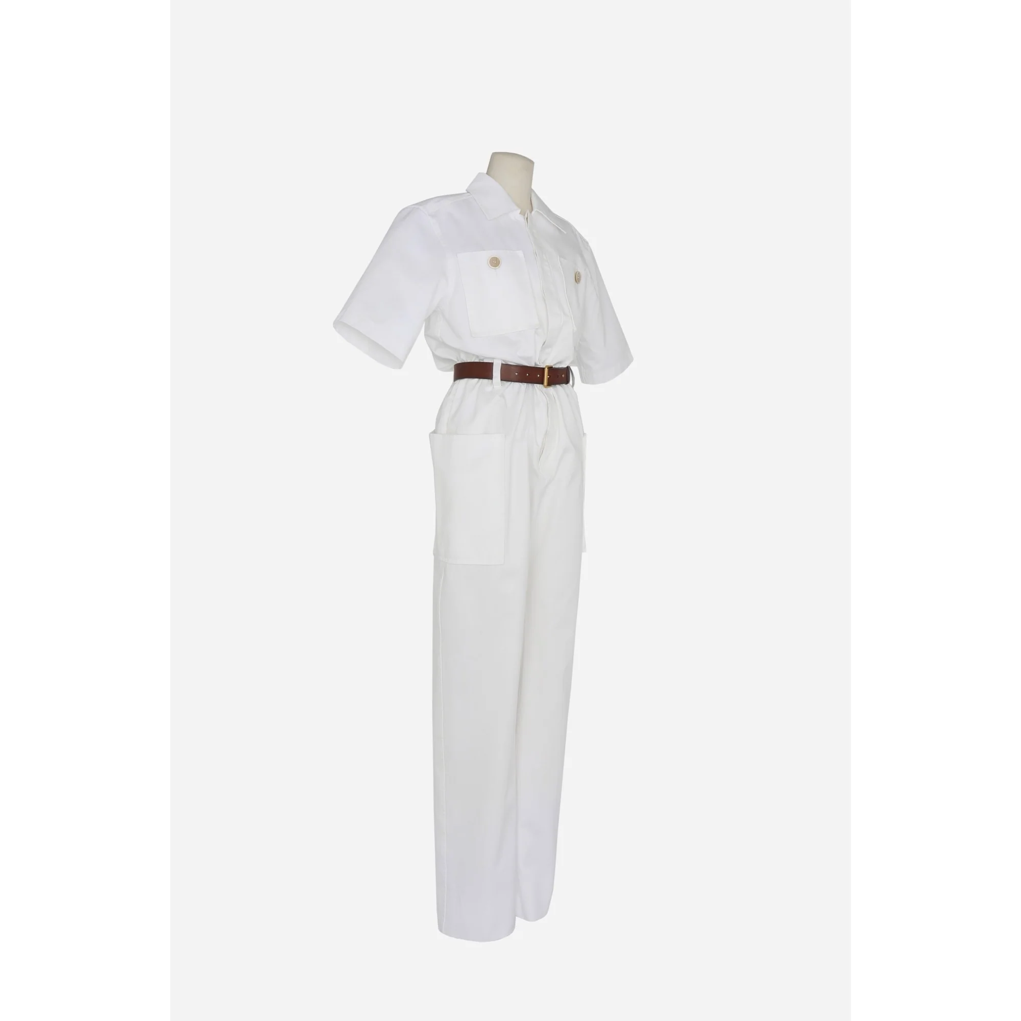 Combinaison Gabardine Coton - Blanc - Image 4