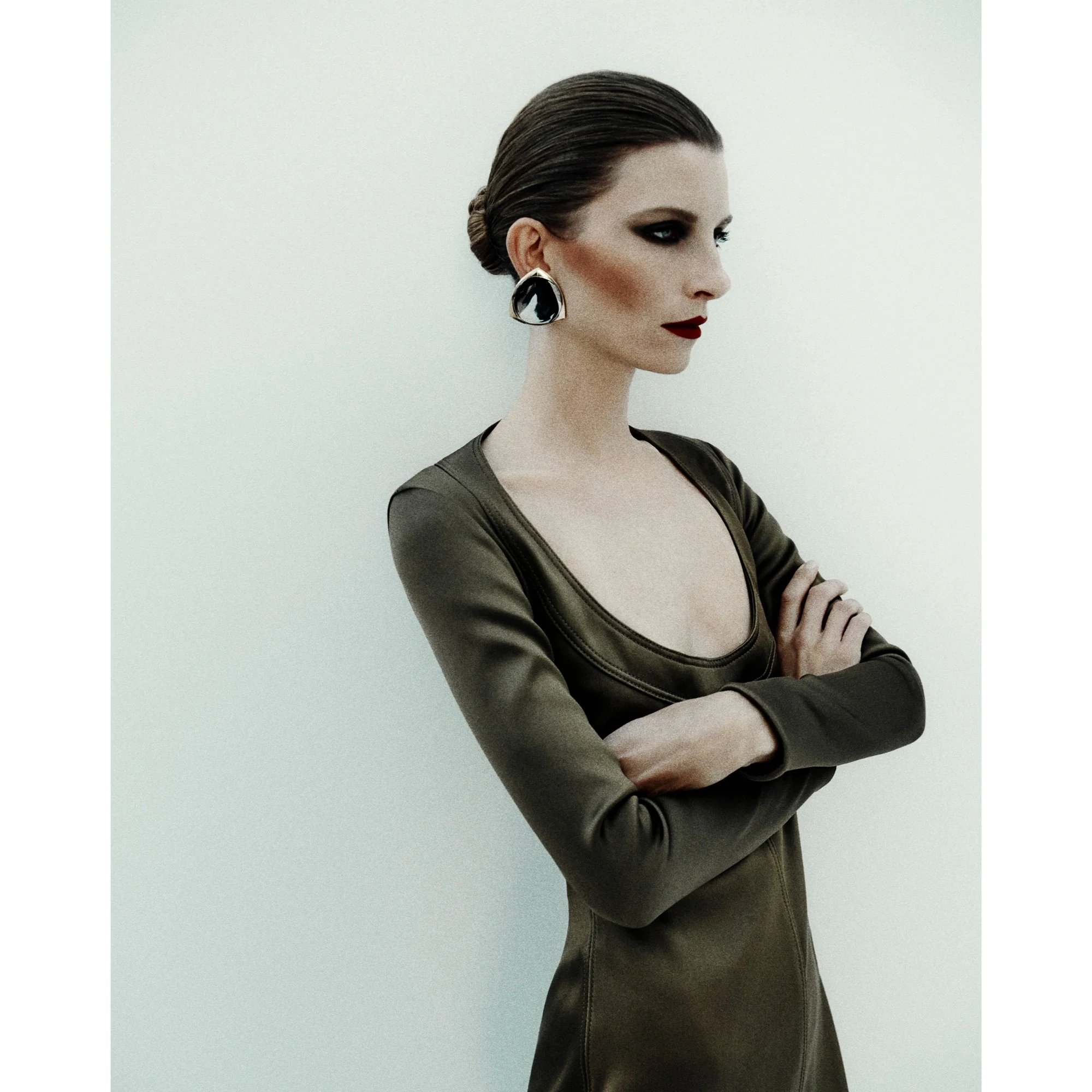 Robe Duchesse Stretch - Vert Kaki - Image 4