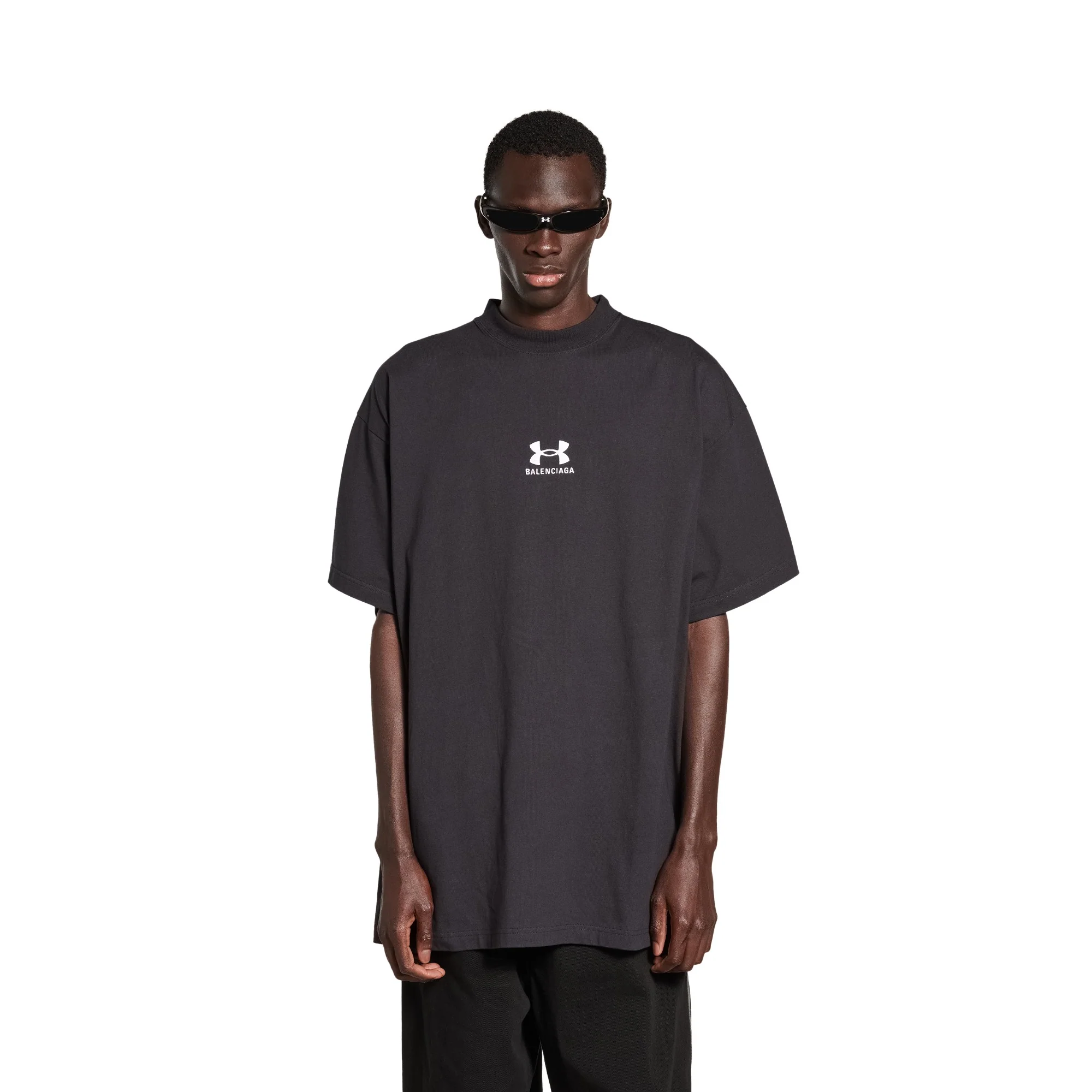 Under Armour Oversized T-Shirt - Washed Black/White - Image 3