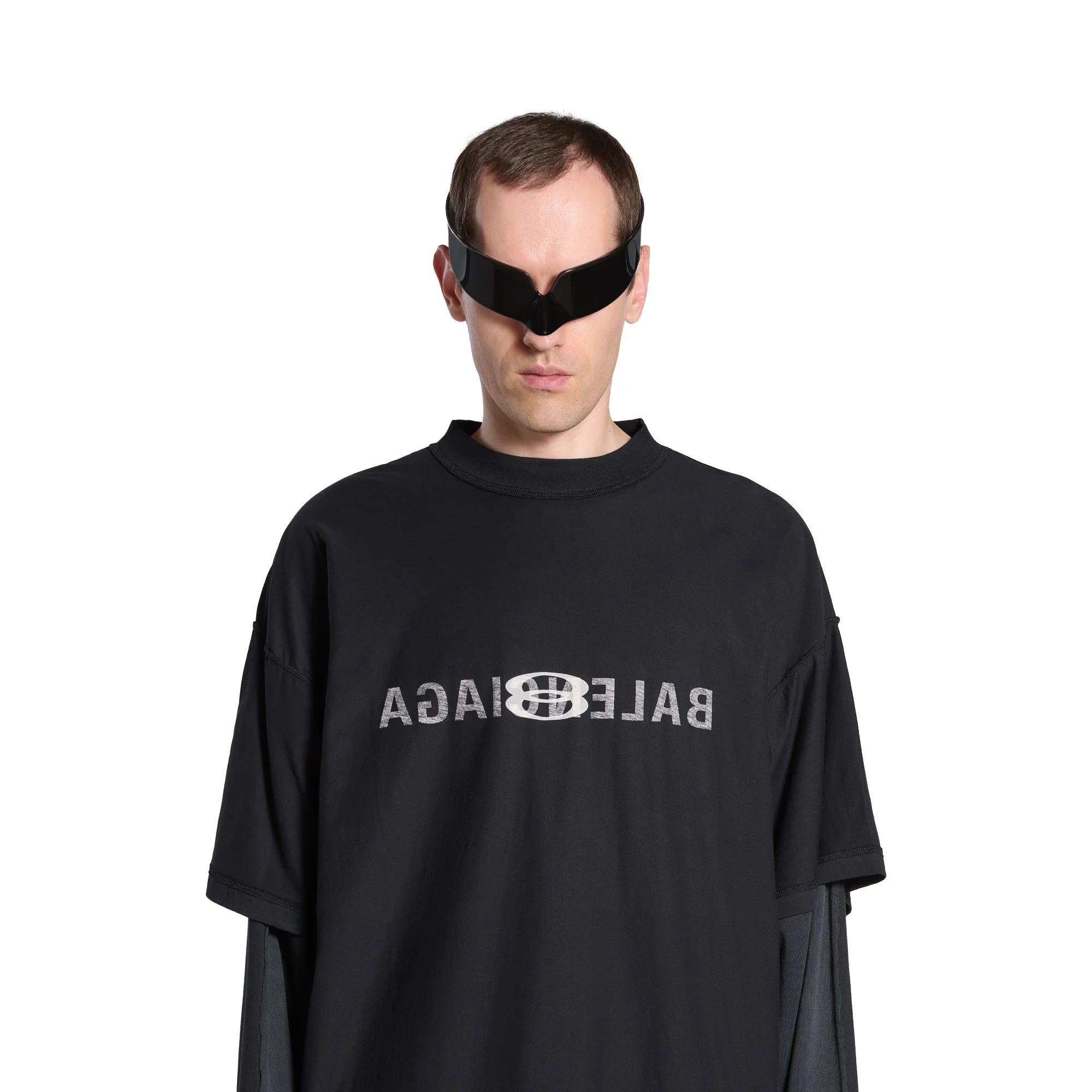 Inside Out T-Shirt - Faded Black/White - Image 3
