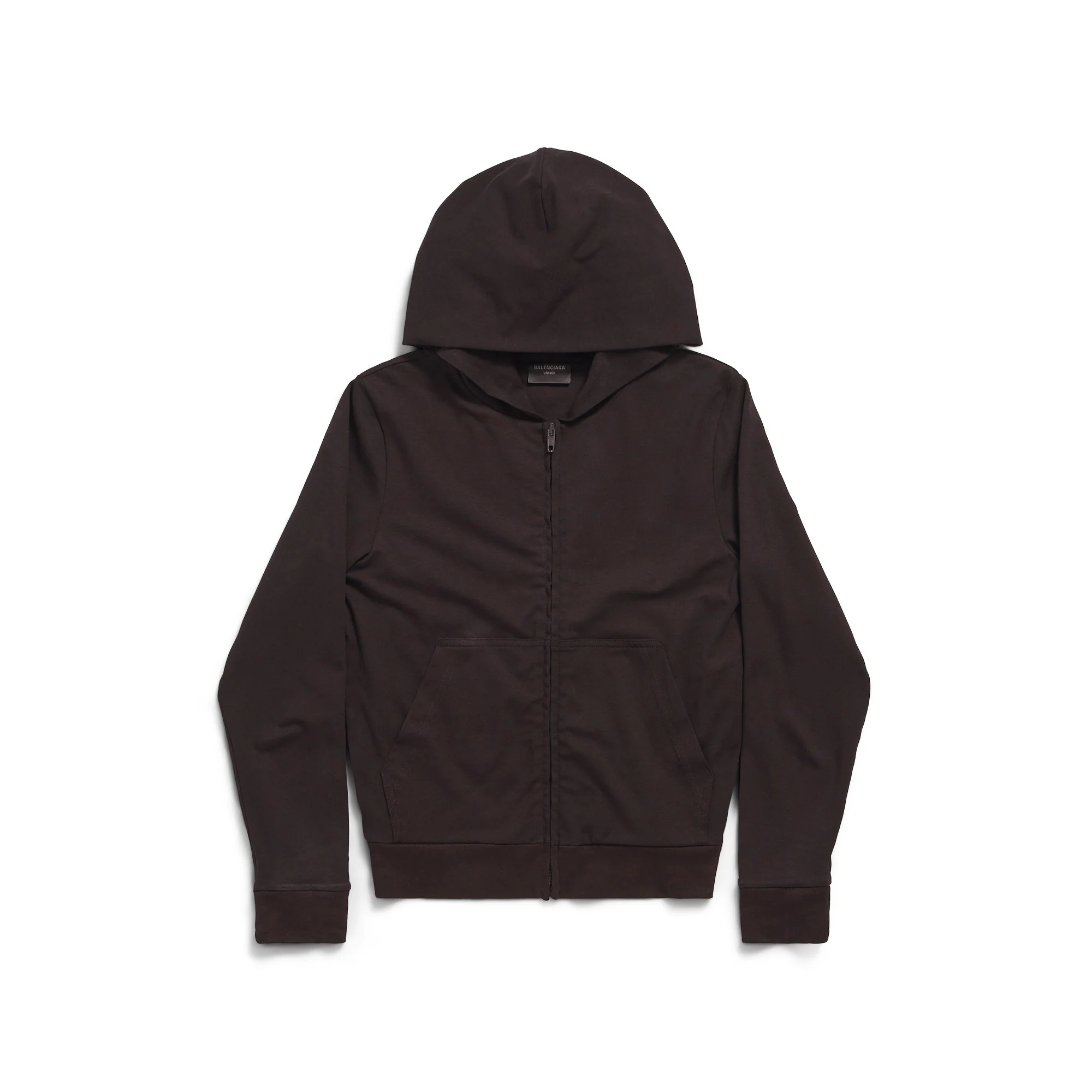 Slim Fit Zip-Up Hoodie - Washed Black - Image 2