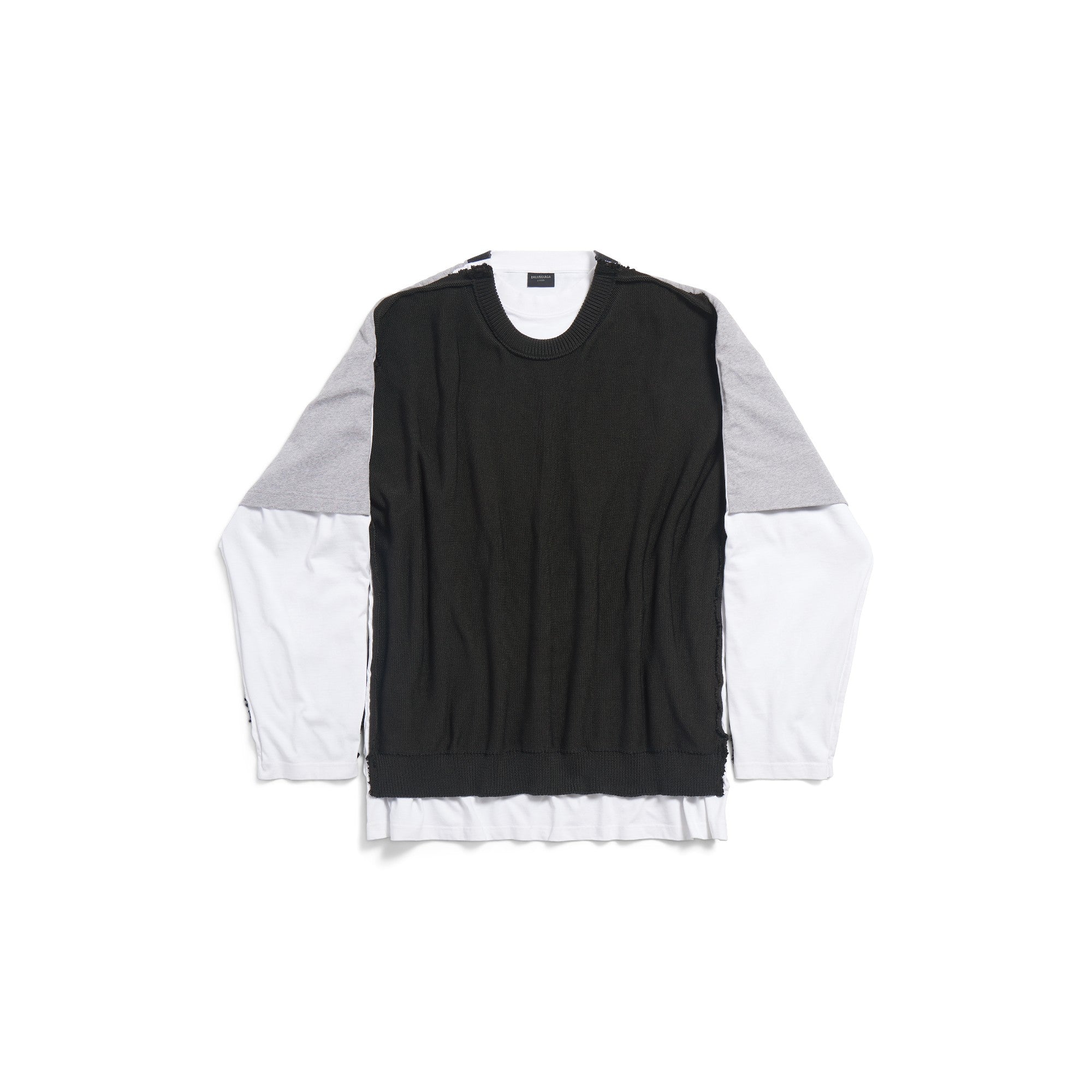 Hybrid Large Sweater - Black/White/Grey