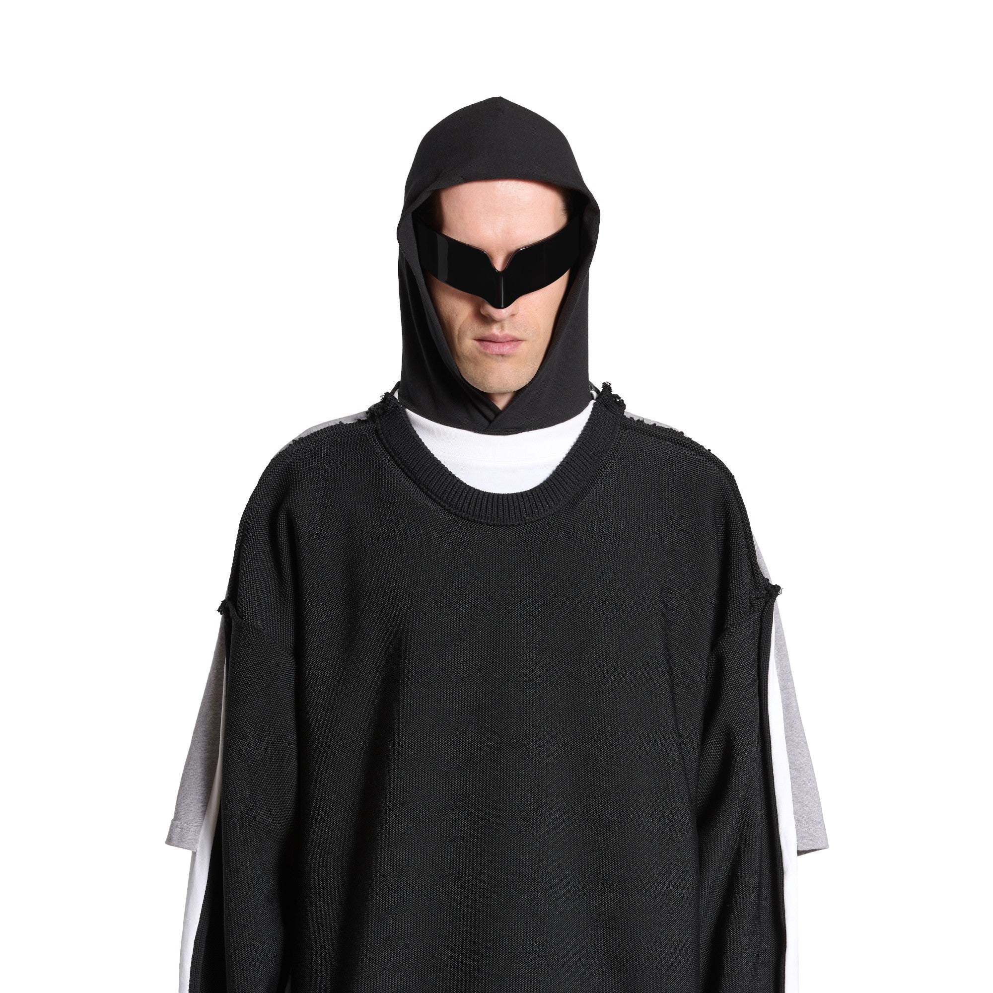 Hybrid Large Sweater - Black/White/Grey - Image 3