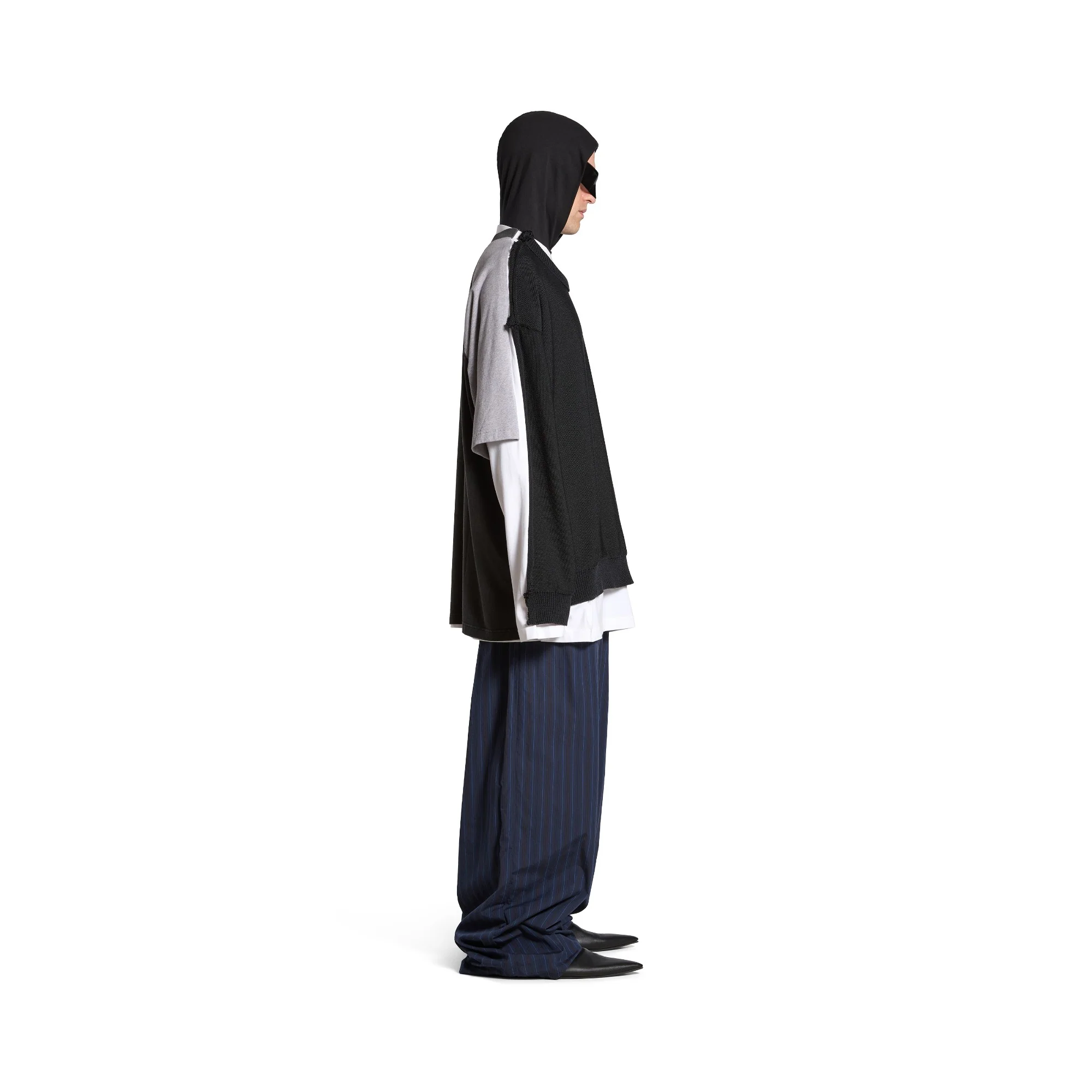 Hybrid Large Sweater - Black/White/Grey - Image 6