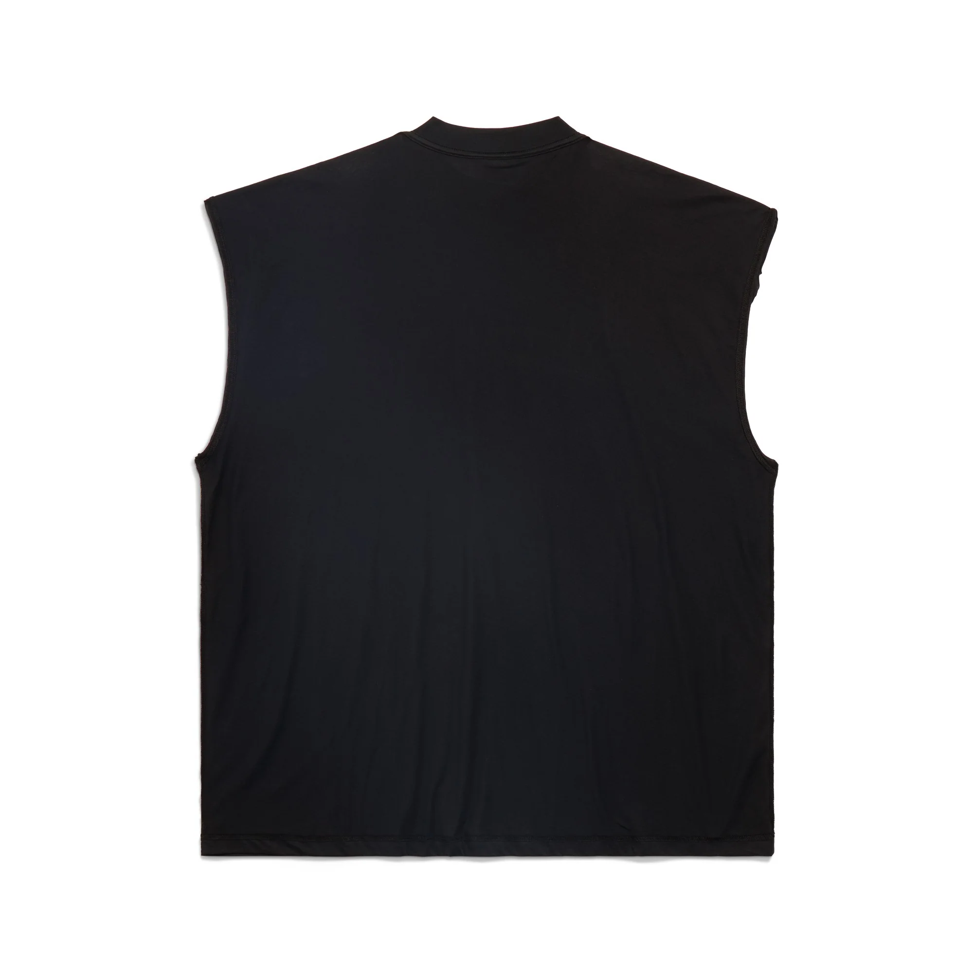 Inside Out Sleeveless T-Shirt - Faded Black/White - Image 2