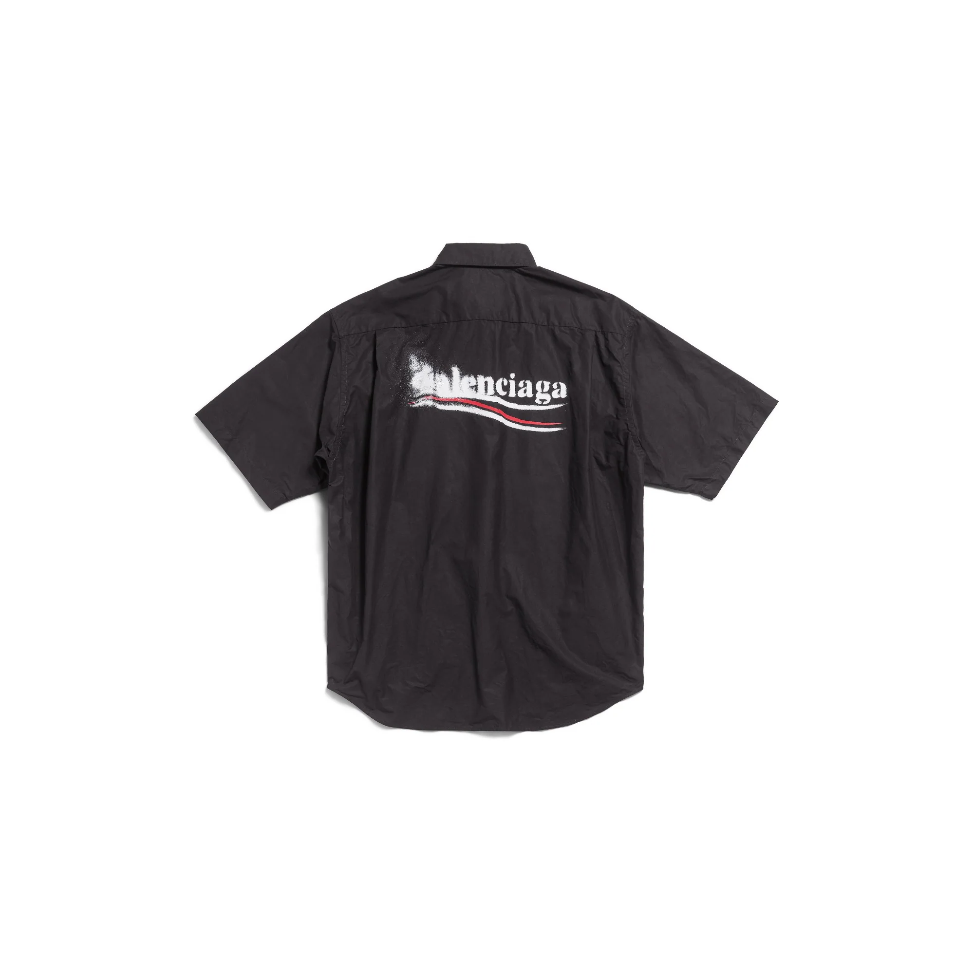 Short Sleeve Large Fit Shirt - Black - Image 2