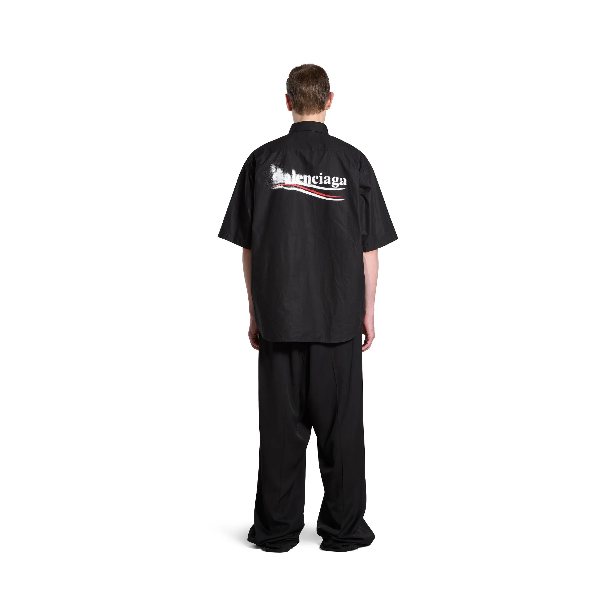 Short Sleeve Large Fit Shirt - Black - Image 5
