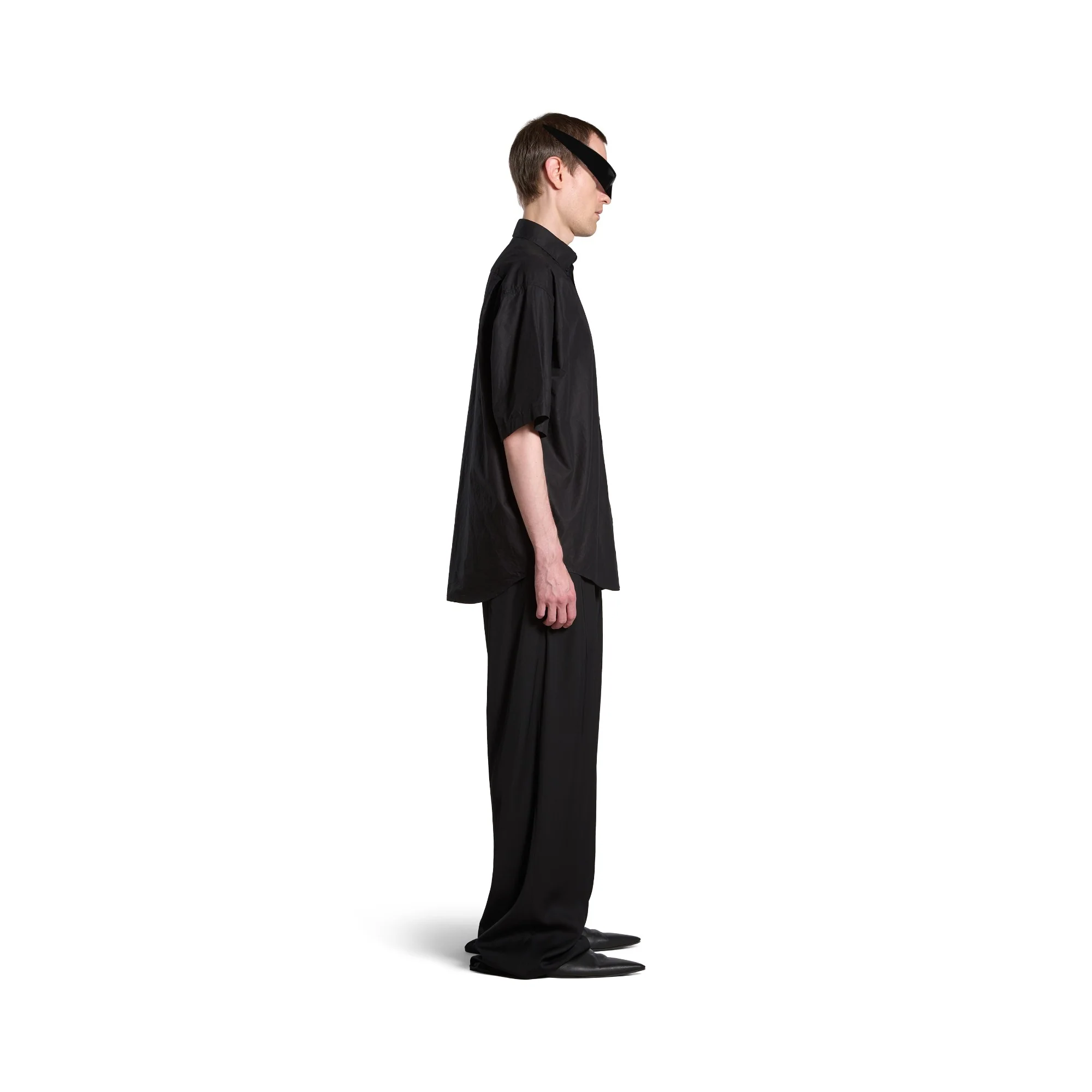 Short Sleeve Large Fit Shirt - Black - Image 6