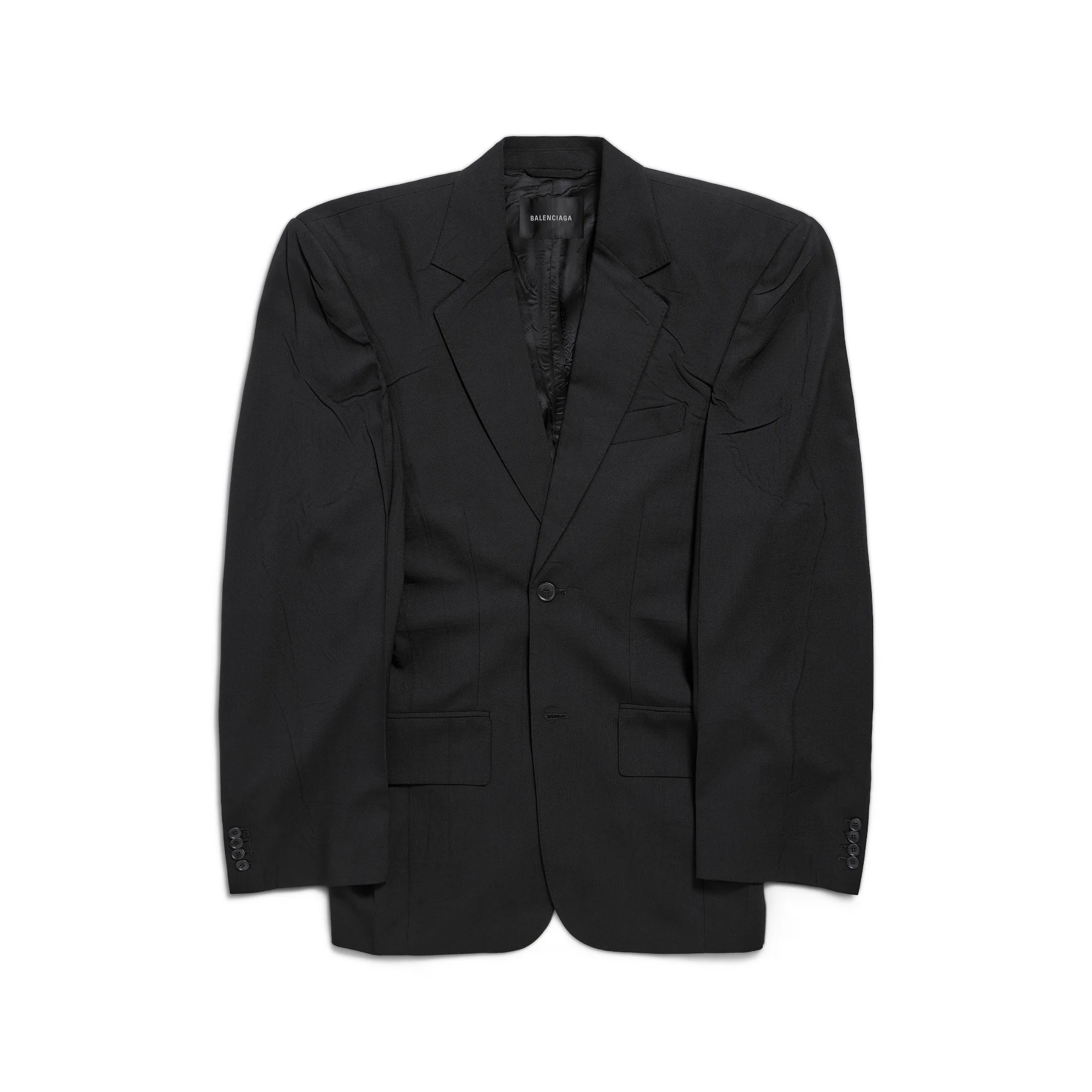 Cut Away Boxy Jacket - Black