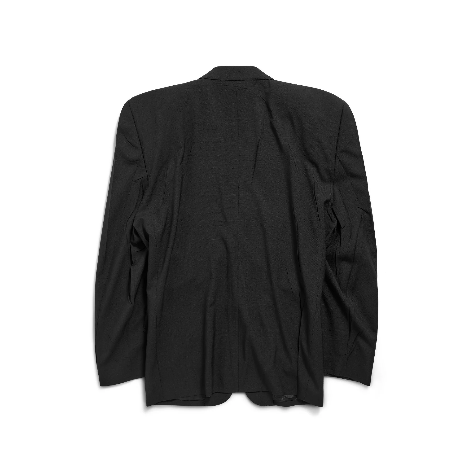 Cut Away Boxy Jacket - Black - Image 2