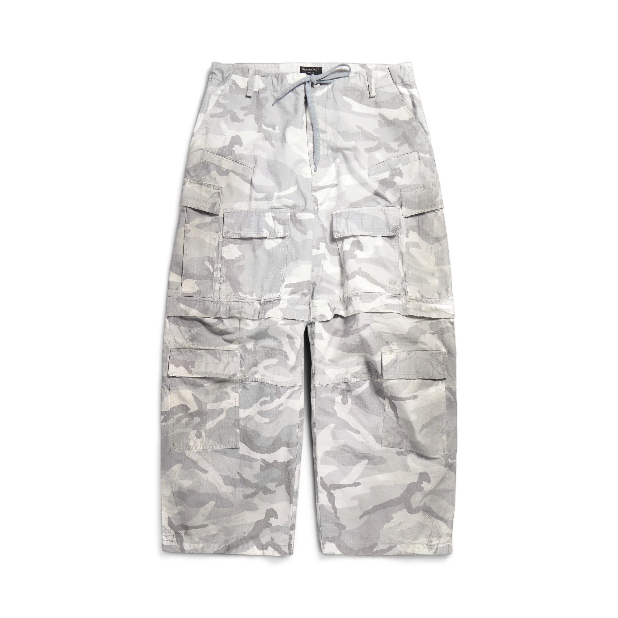 Large Cargo Pants - Light Grey