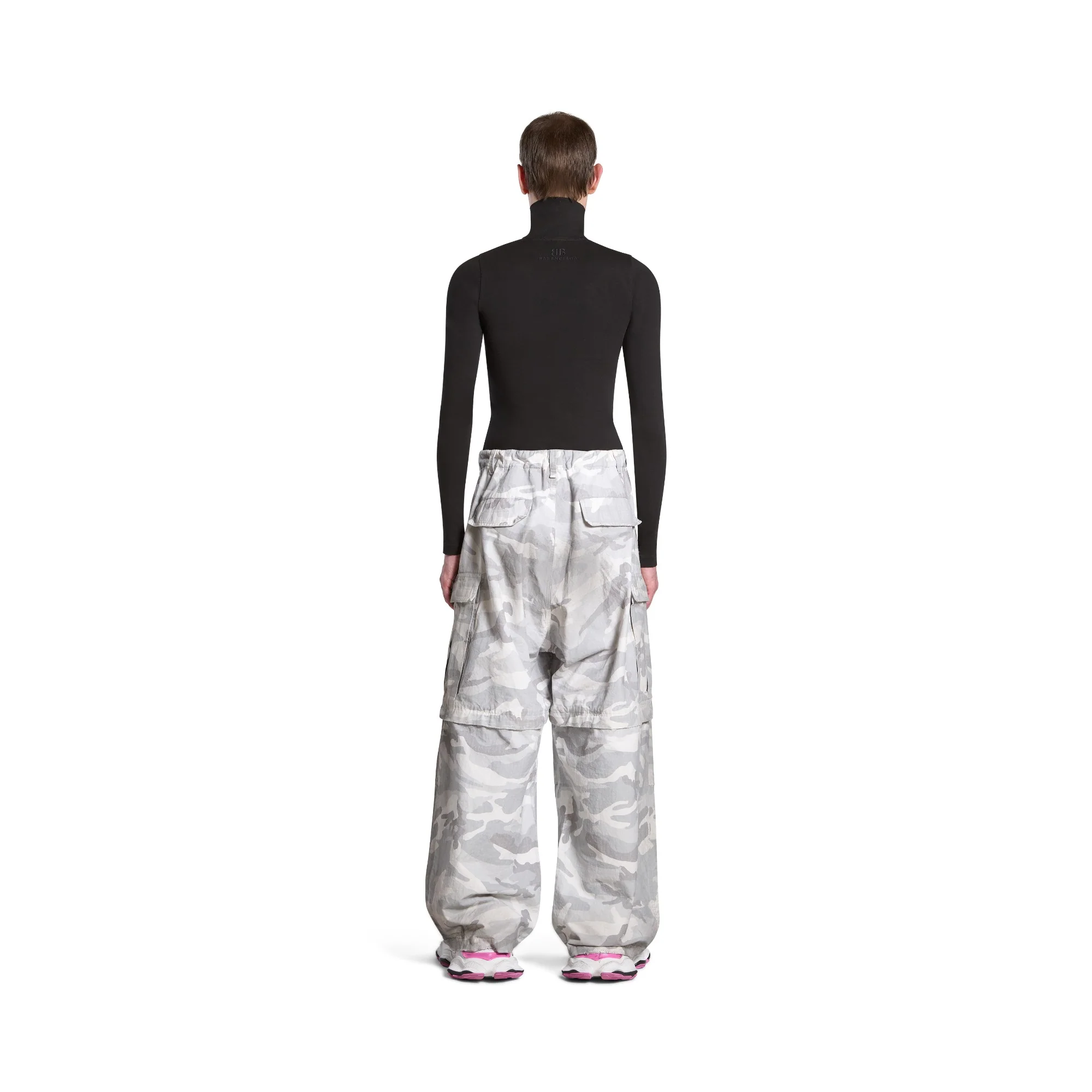 Large Cargo Pants - Light Grey - Image 5