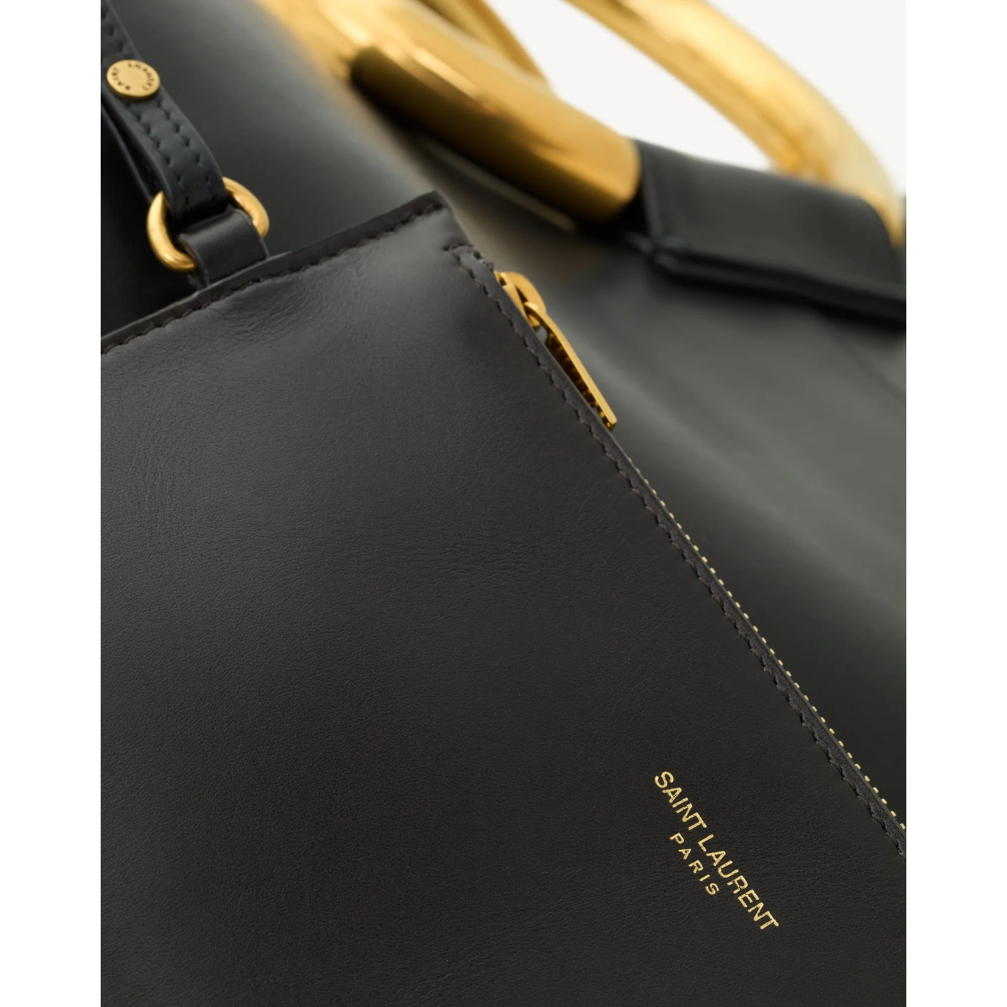 Le Solstice Shopping Bag - Nero/Light Bronze - Image 6