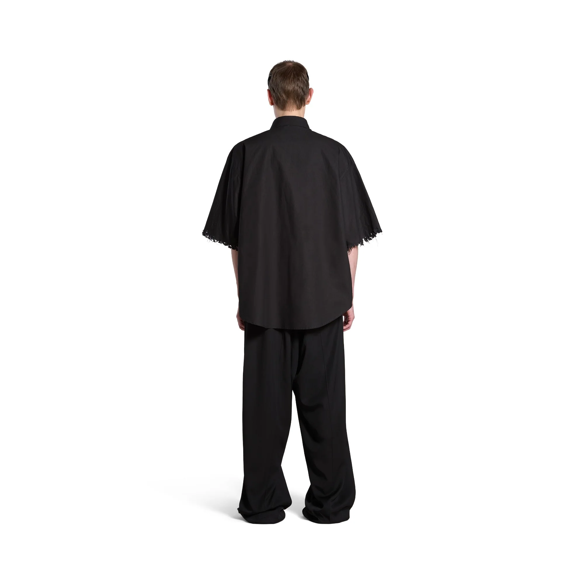 Short Sleeve Large Fit Shirt - Black - Image 5