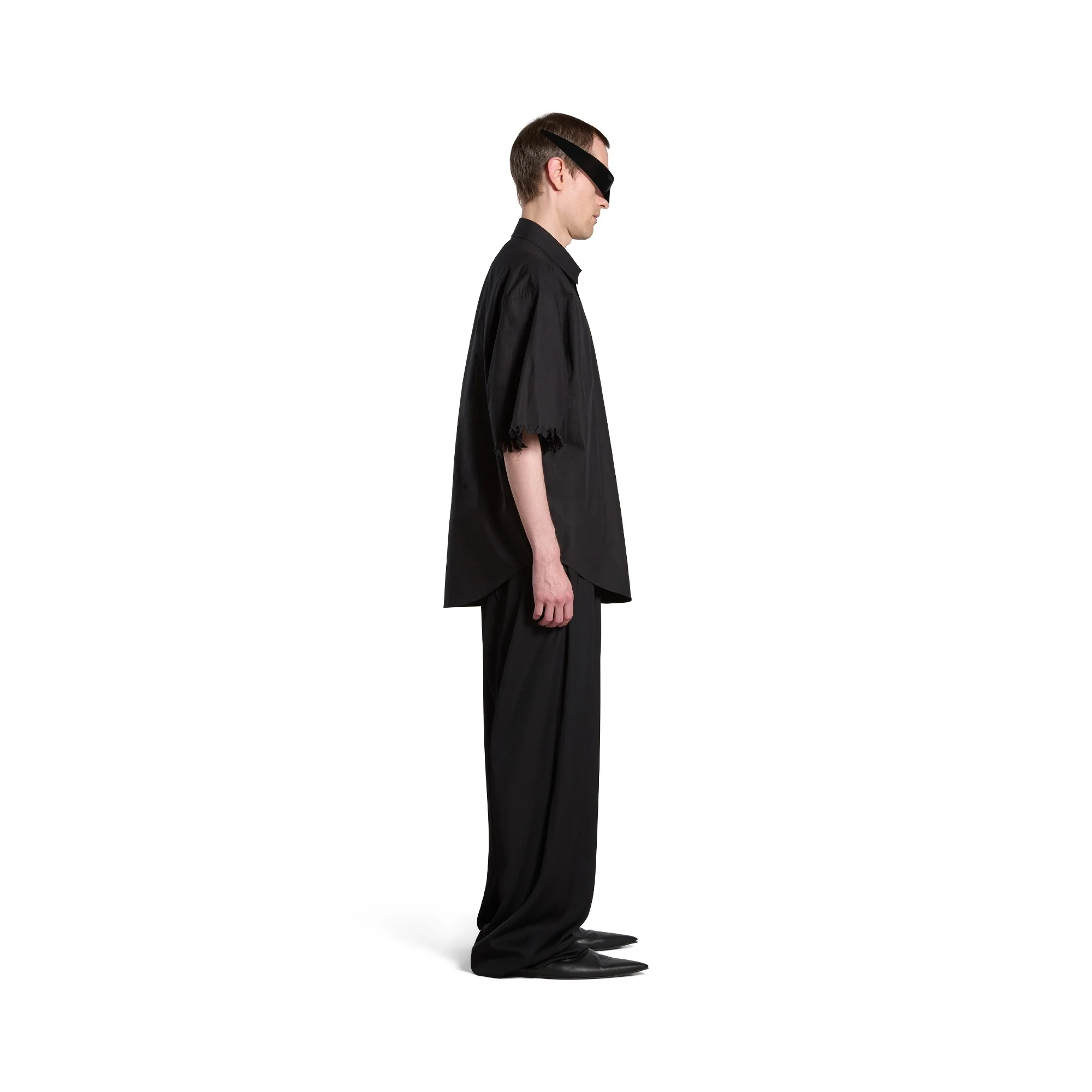 Short Sleeve Large Fit Shirt - Black - Image 6