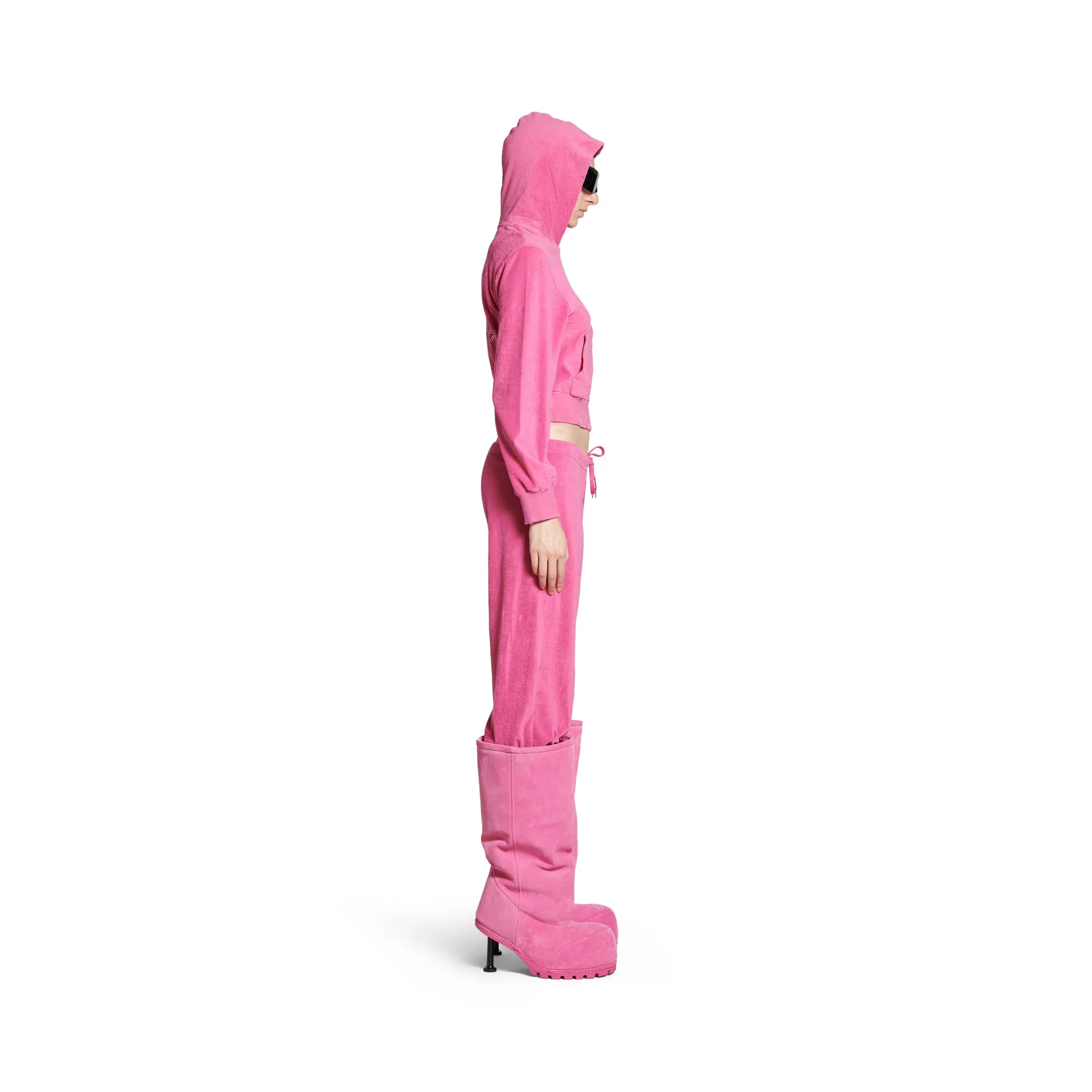 Low Waist Tracksuit Pants - Dark Pink - Image 5