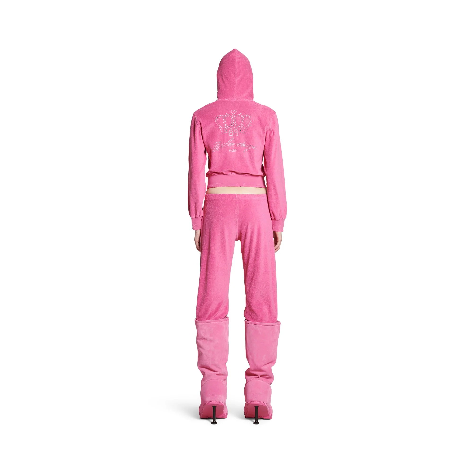 Fitted Tracksuit Jacket - Dark Pink - Image 2