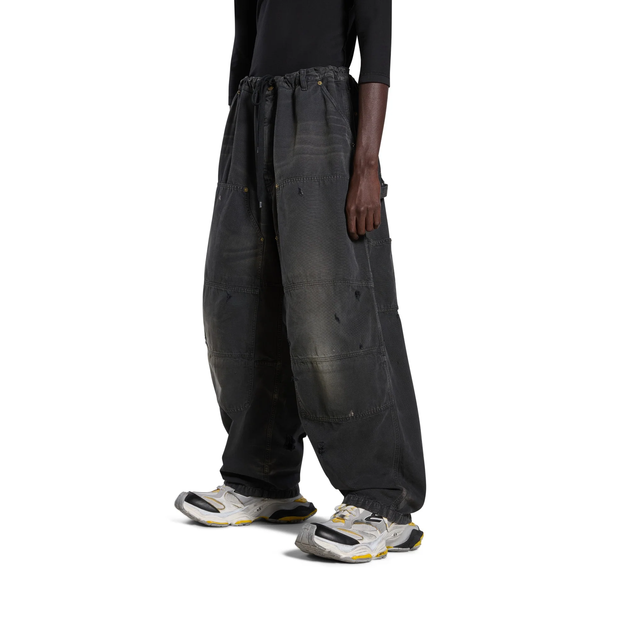 Double Knee Pants - Black - Image 3