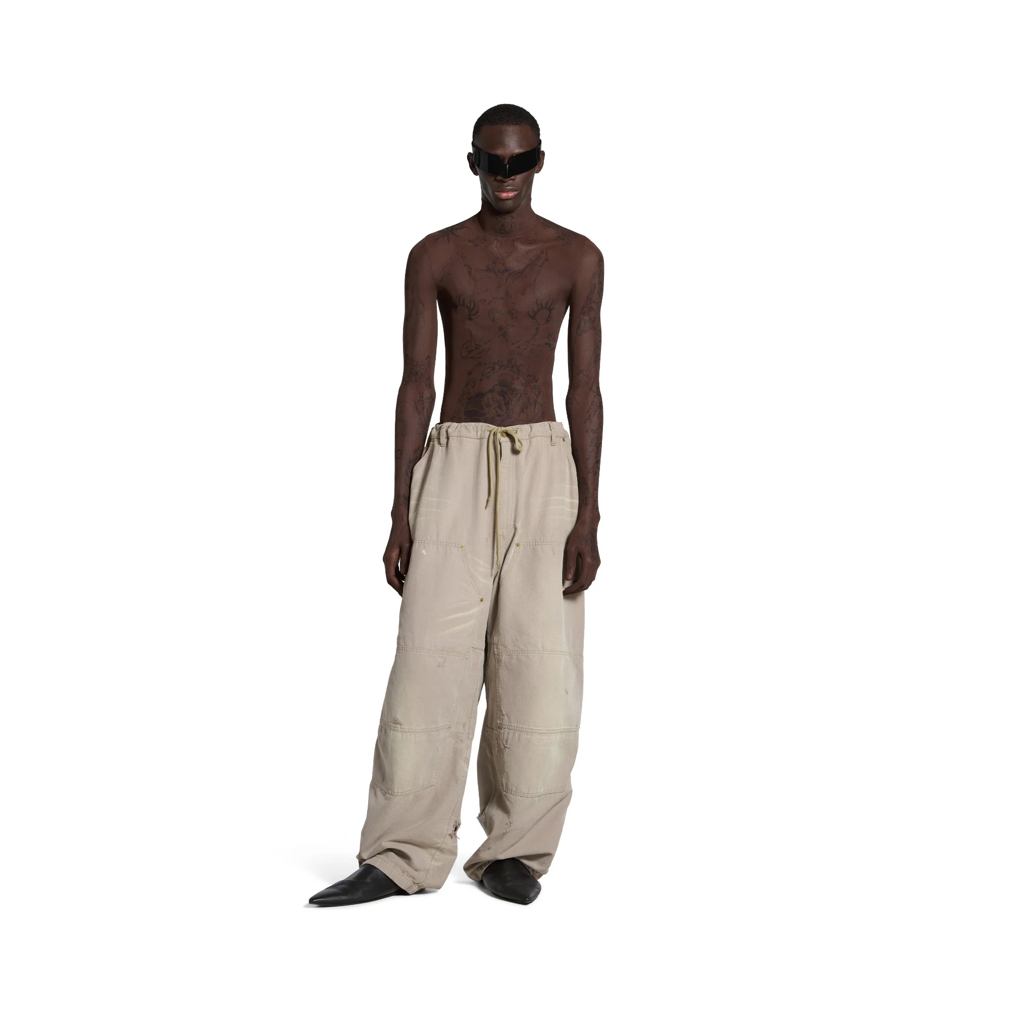 Double Knee Pants - Sand Beige - Image 4