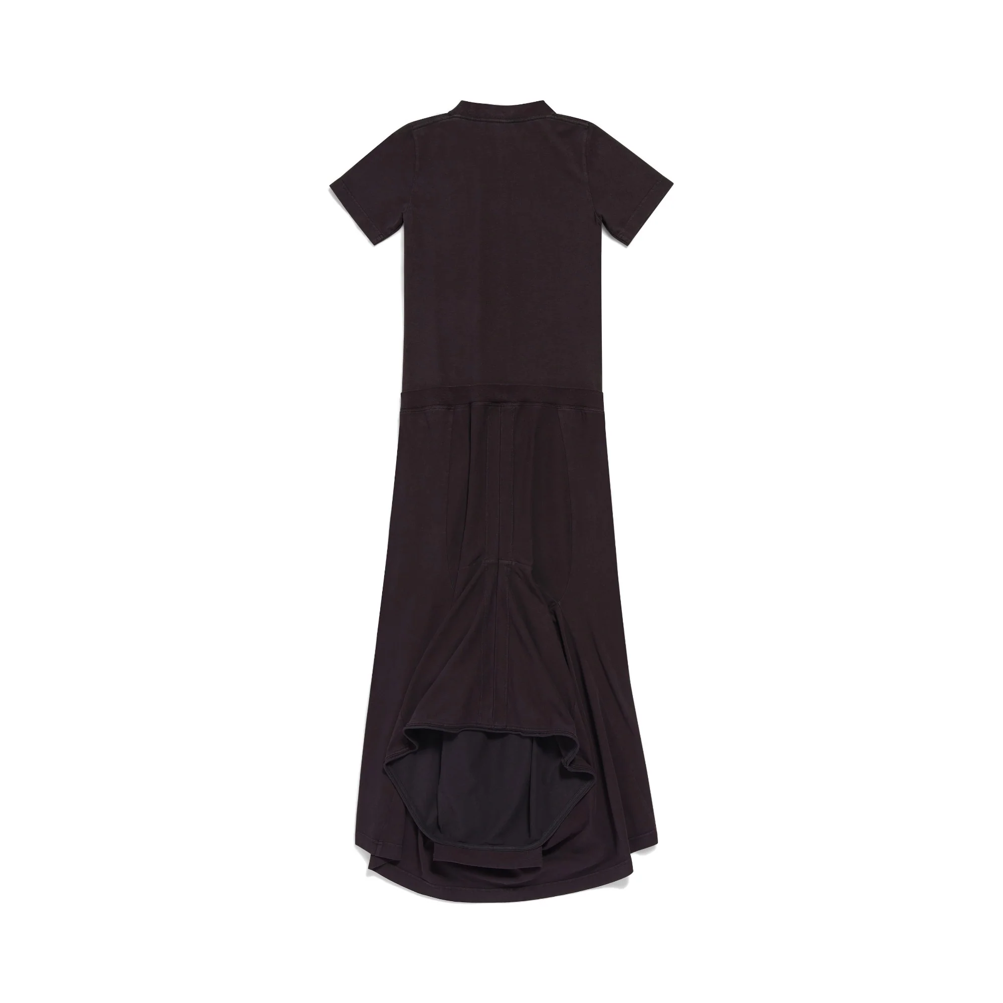 Patched T-Shirt Dress - Washed Black - Image 2