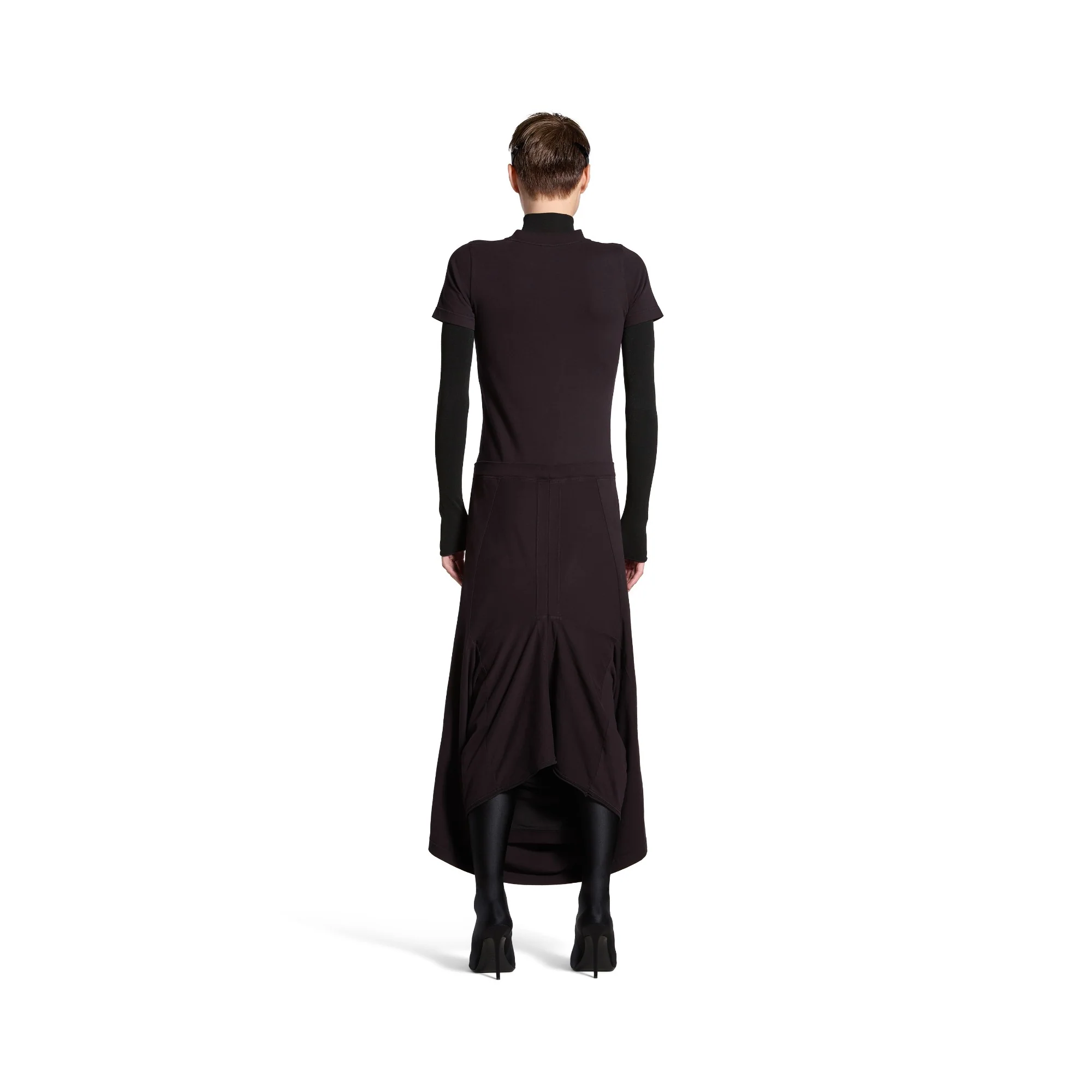 Patched T-Shirt Dress - Washed Black - Image 4