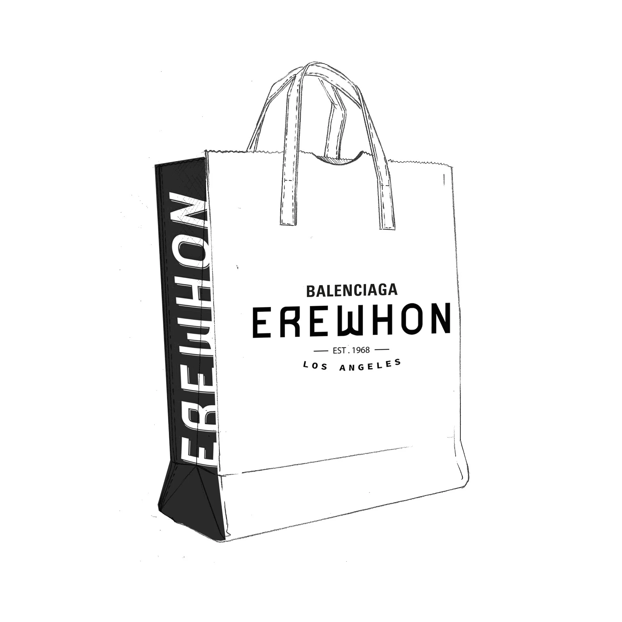 Erewhon Los Angeles Tote L - Kraft/L Black