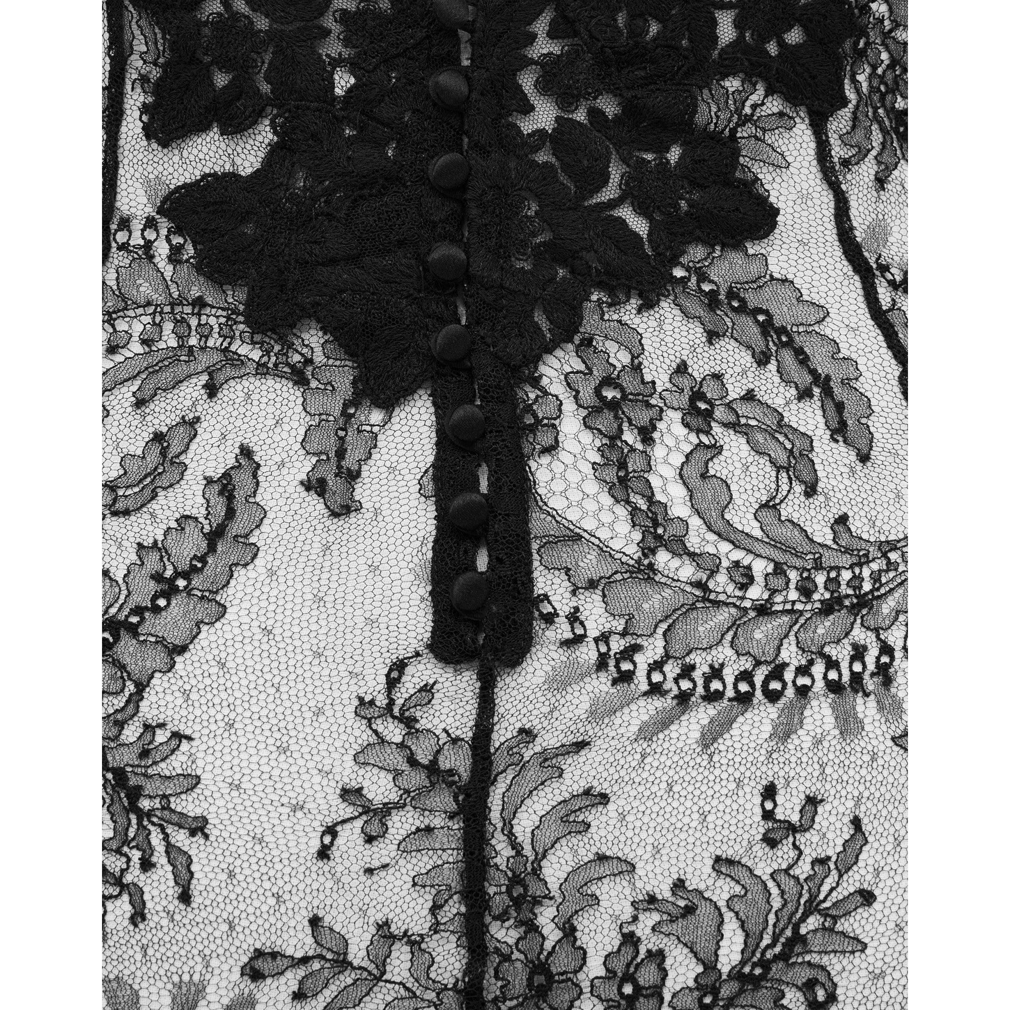 Fouger Medallion Lace Bodysuit - Noir - Image 4