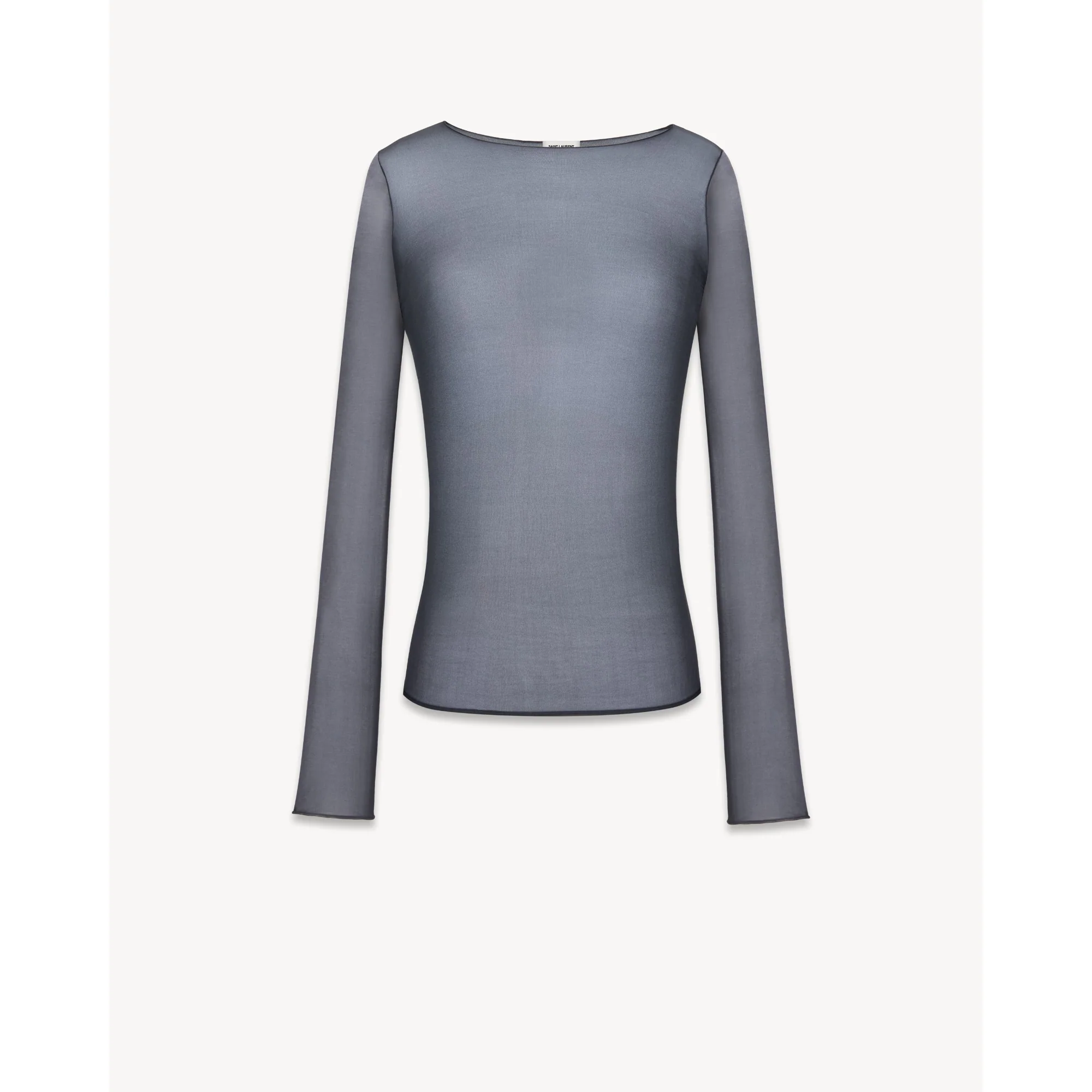 T-Shirt Round Collar Manches Longu - Gris