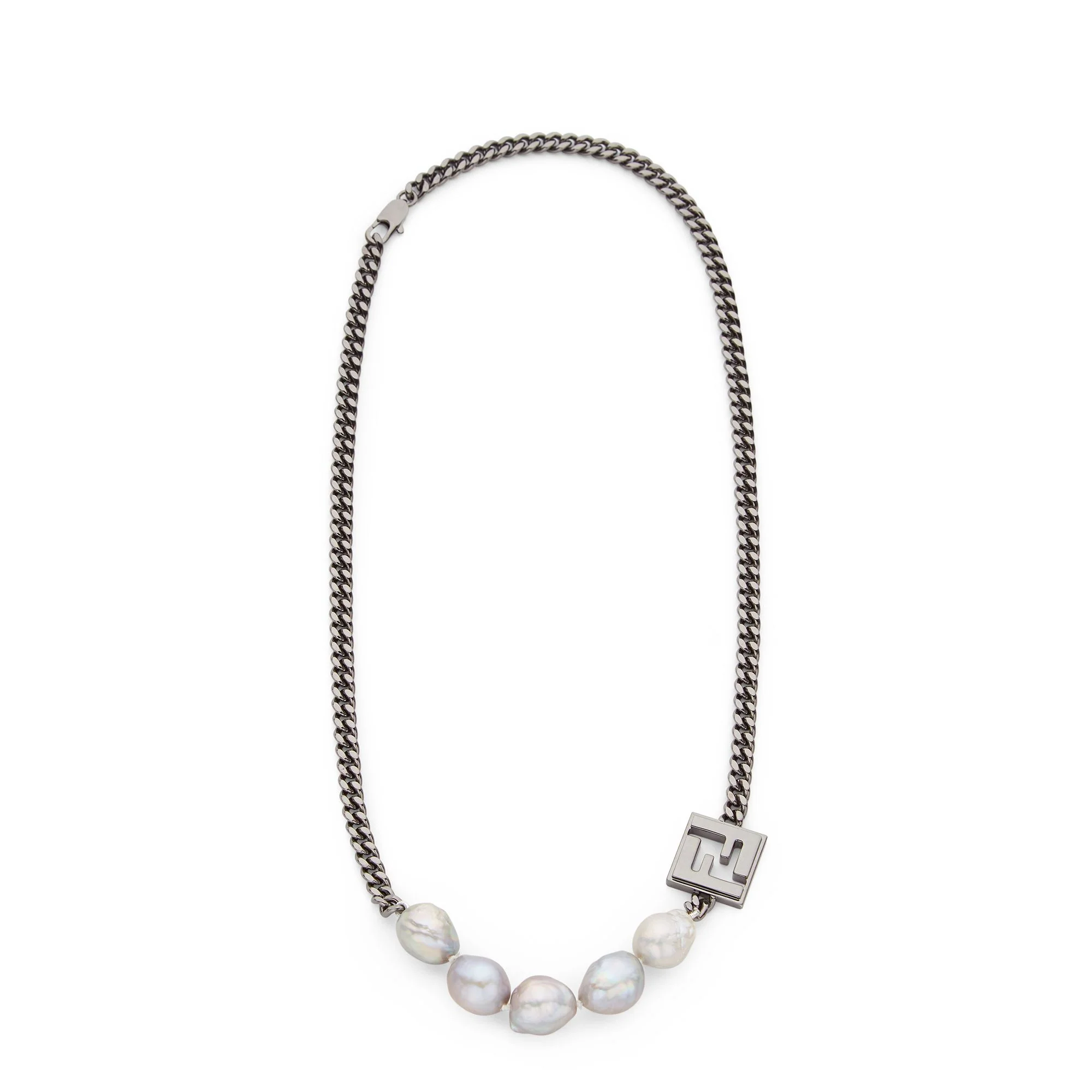 Men's FF Necklace - Ultra Black Ruthenium + Grey