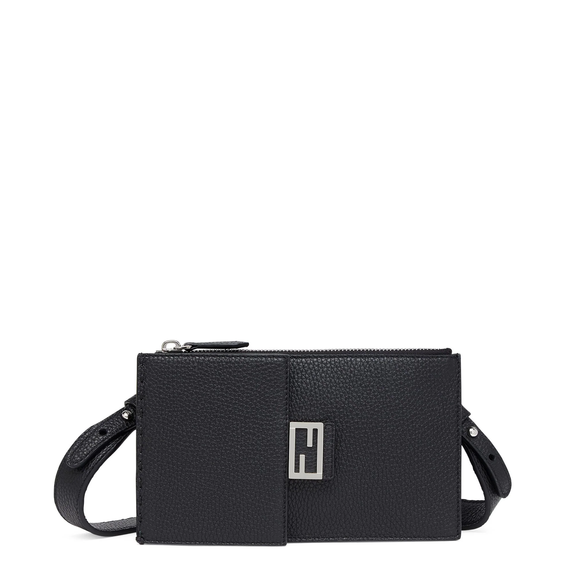 Men's Phone Bag Baguette - Black + Palladium - Image 2