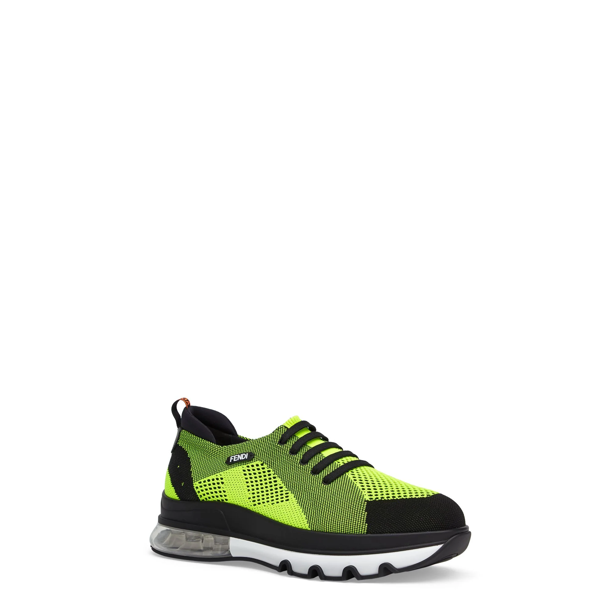 Men's Fendi Winners Sneaker - Black Yellow Fluo + Black - Image 2